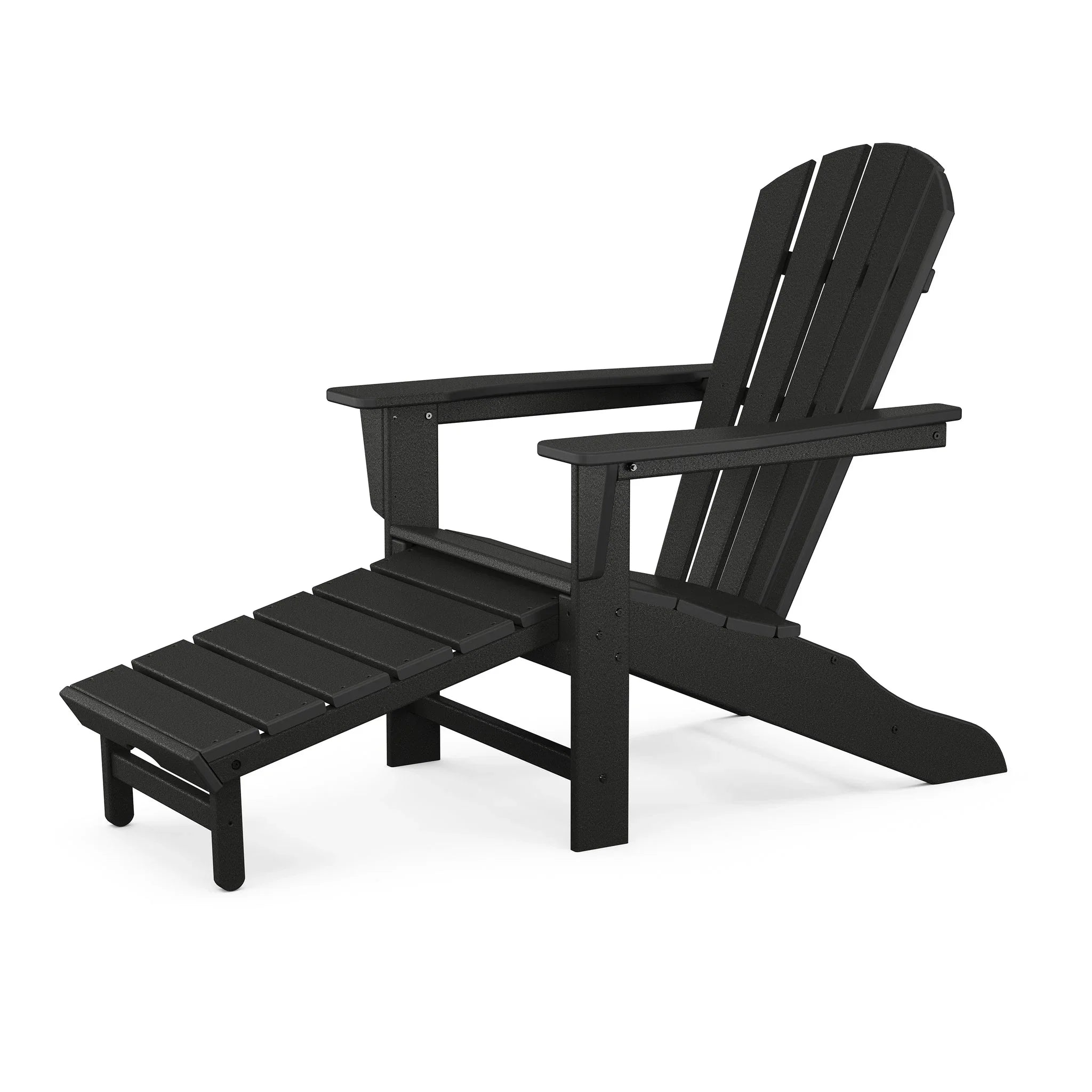 POLYWOOD Palm Coast Ultimate Adirondack with Hideaway Ottoman 1