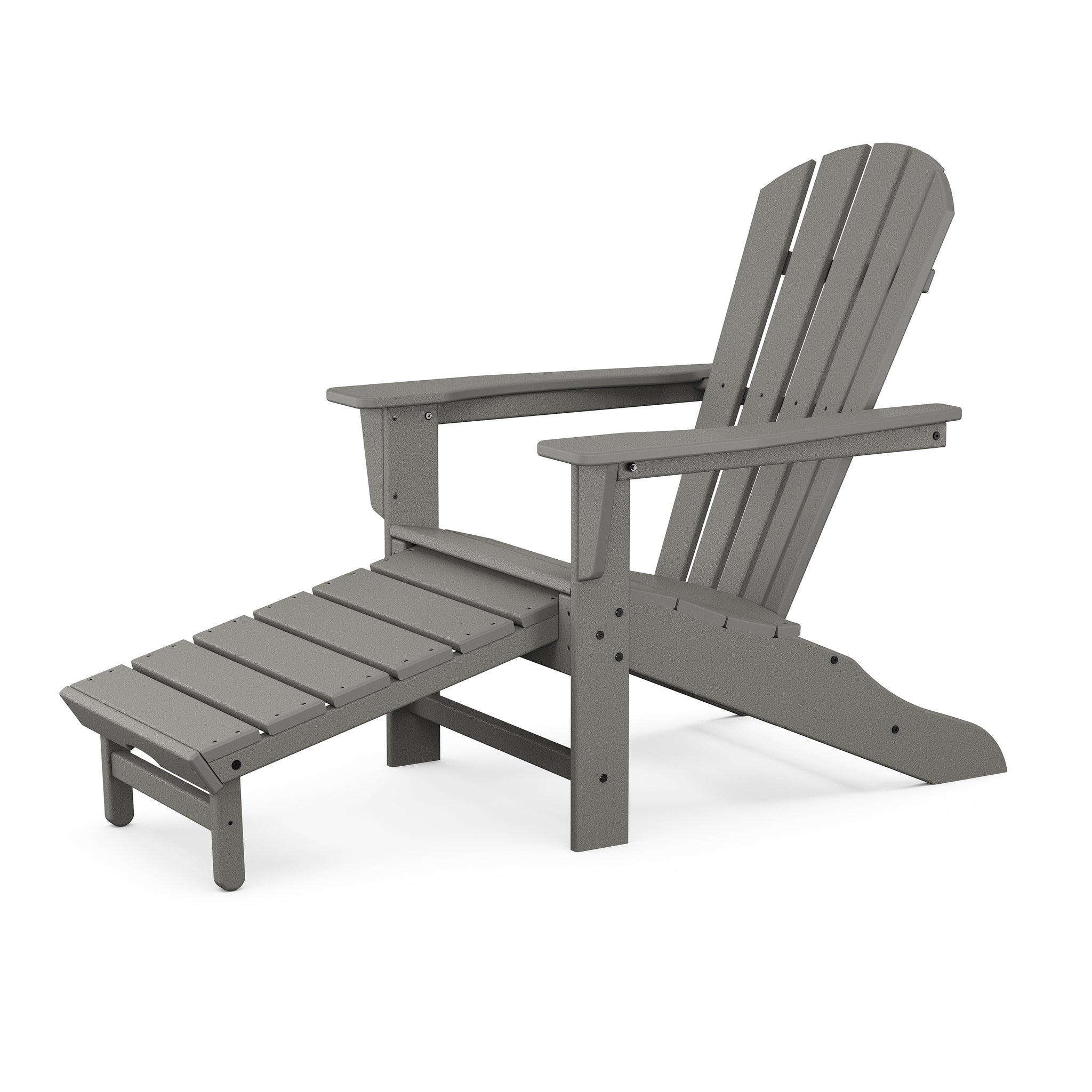 POLYWOOD Palm Coast Ultimate Adirondack with Hideaway Ottoman 2