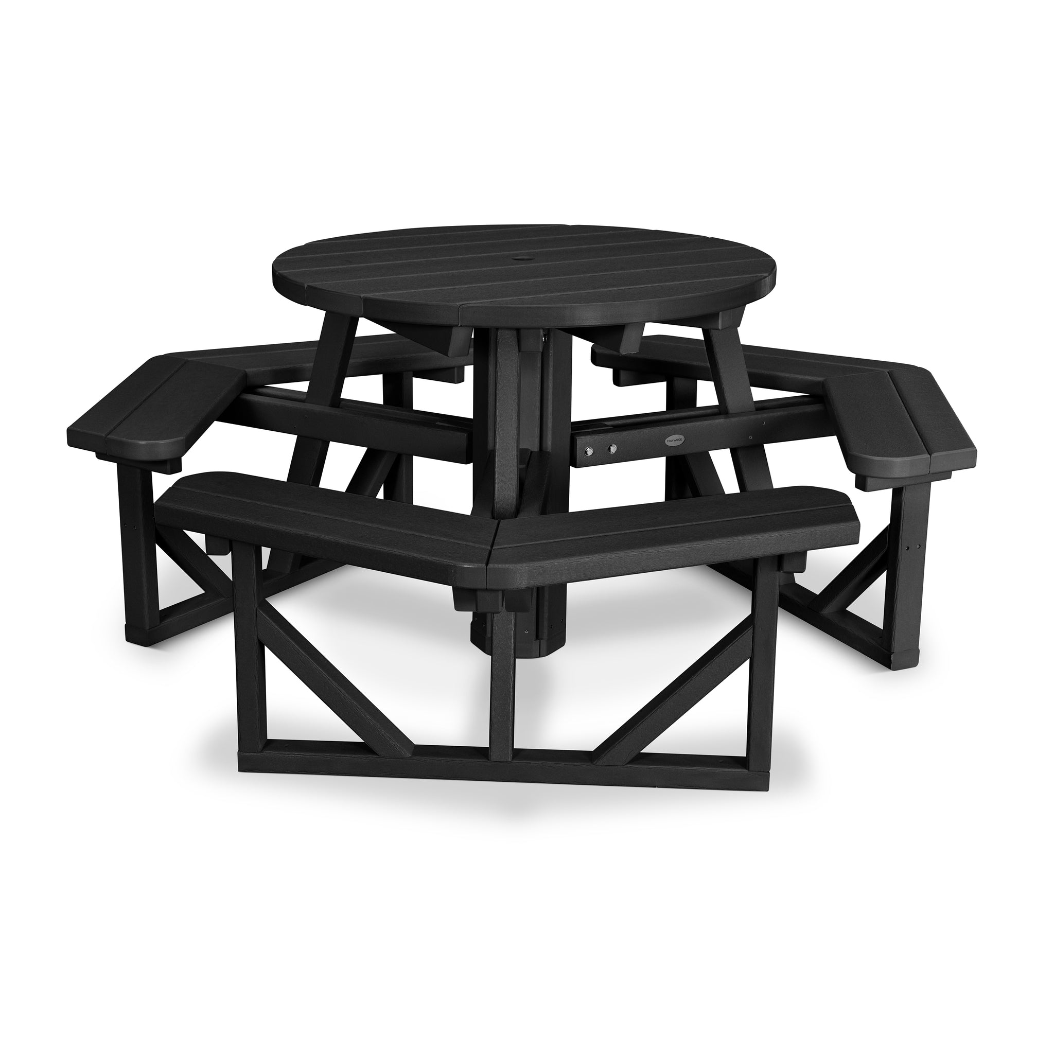 POLYWOOD Park 36" Round Picnic Table 1