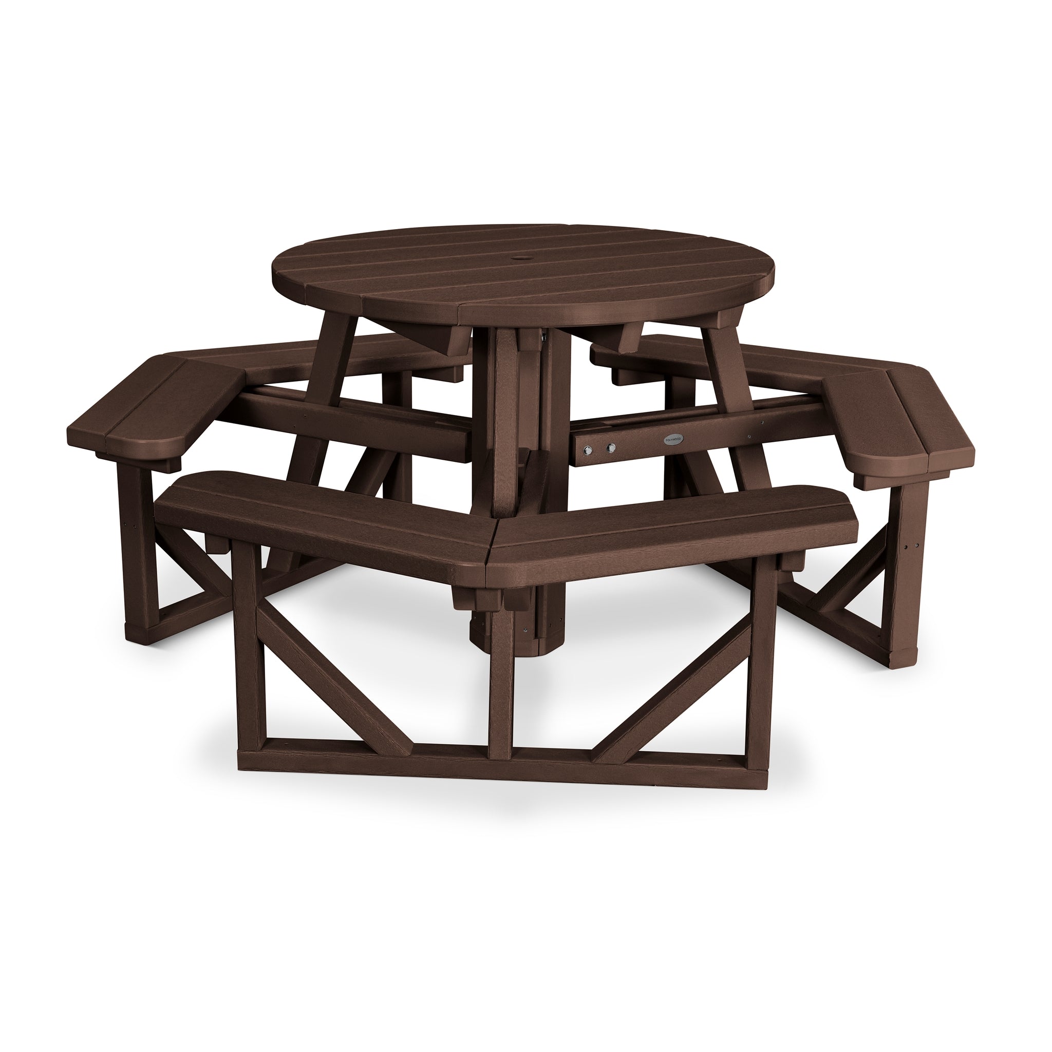POLYWOOD Park 36" Round Picnic Table 4