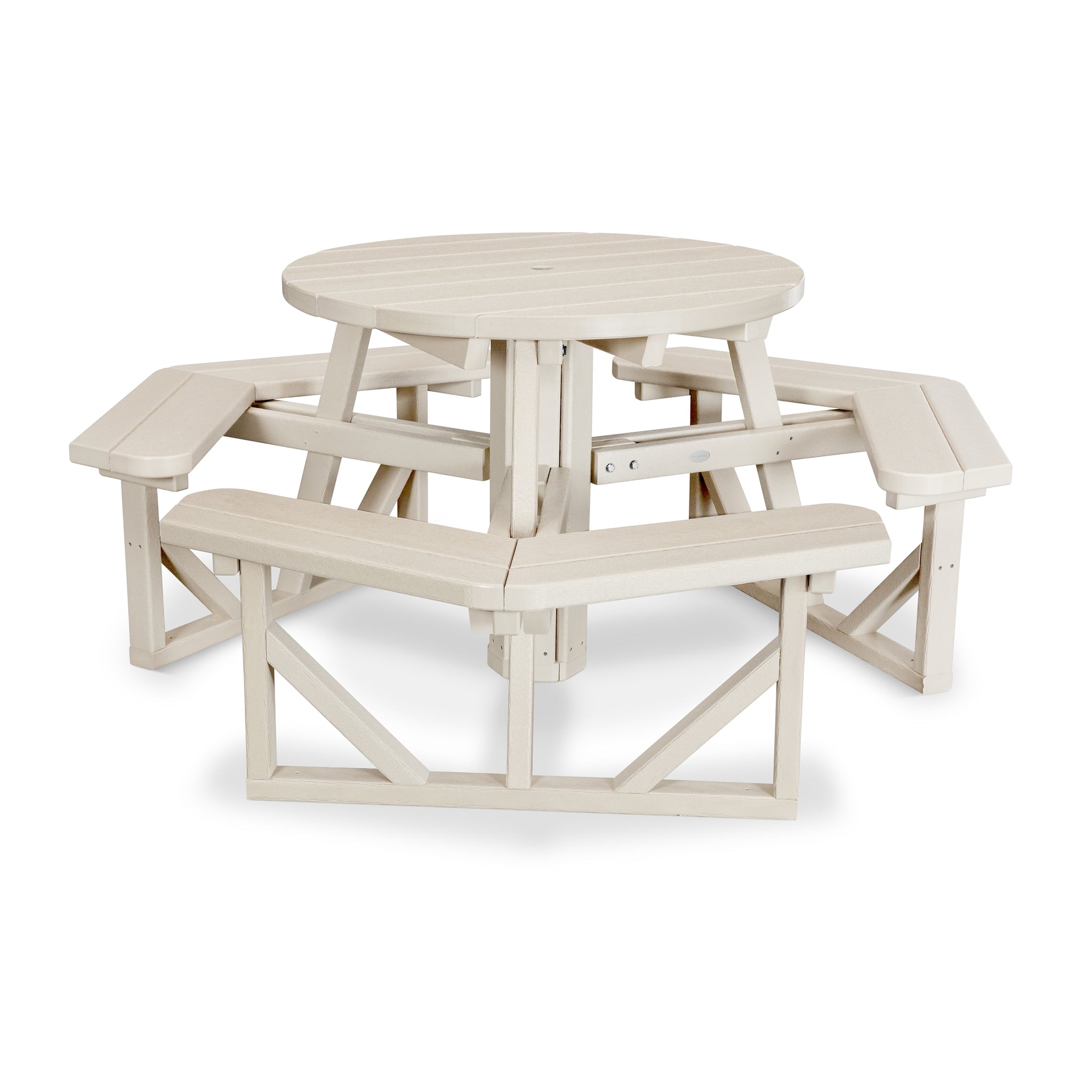 POLYWOOD Park 36" Round Picnic Table 7