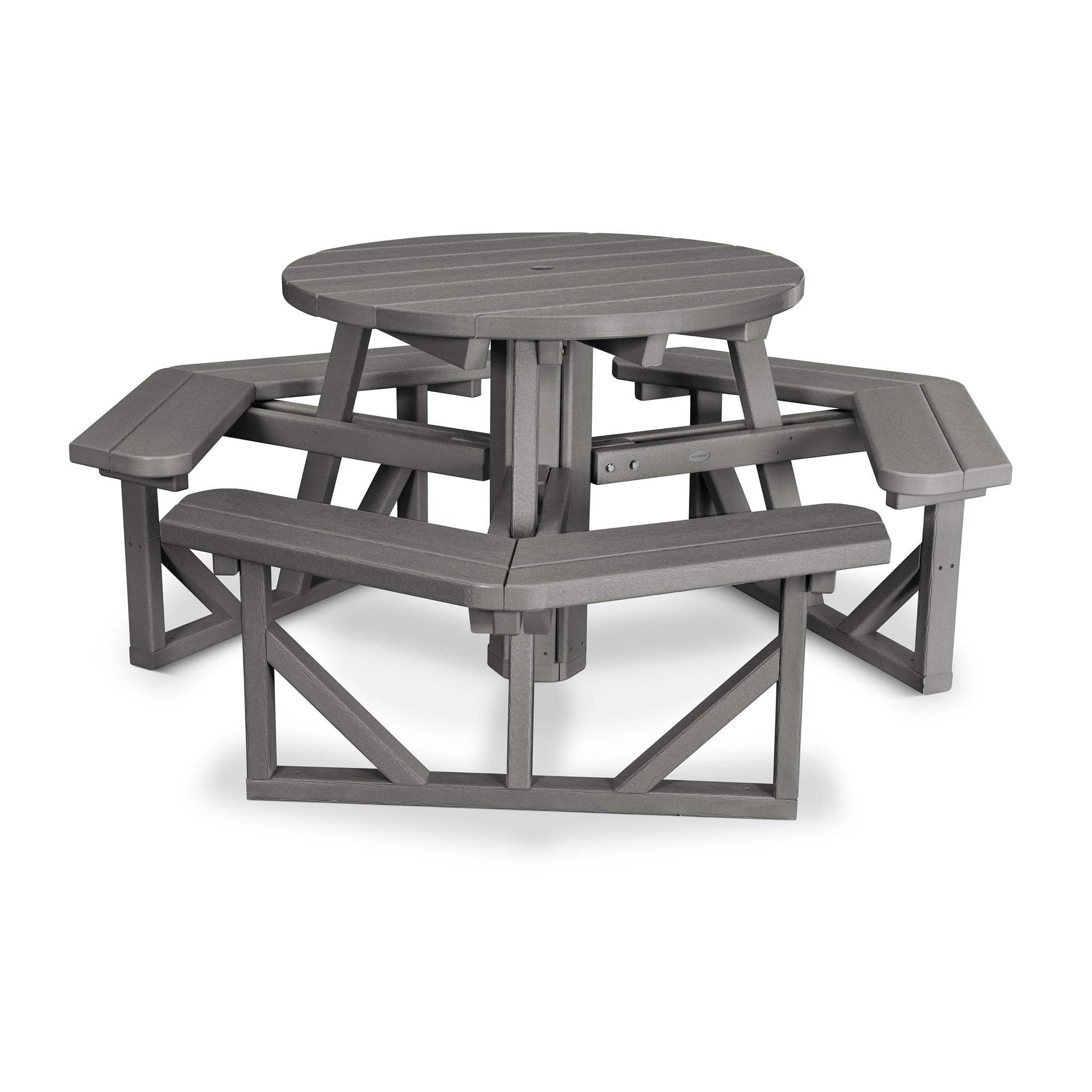 POLYWOOD Park 36" Round Picnic Table 2