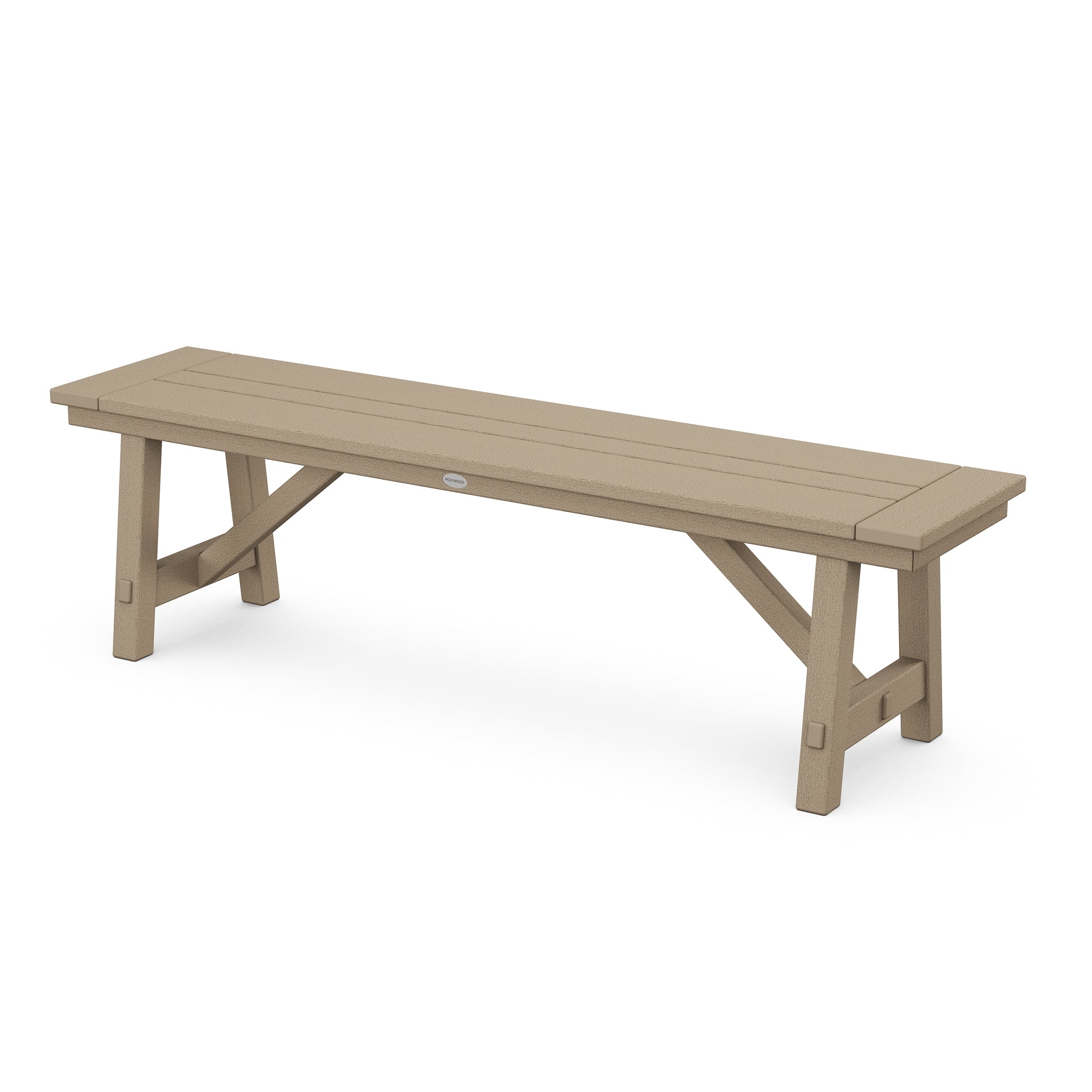 POLYWOOD Rustic Farmhouse 60" Backless Bench 9