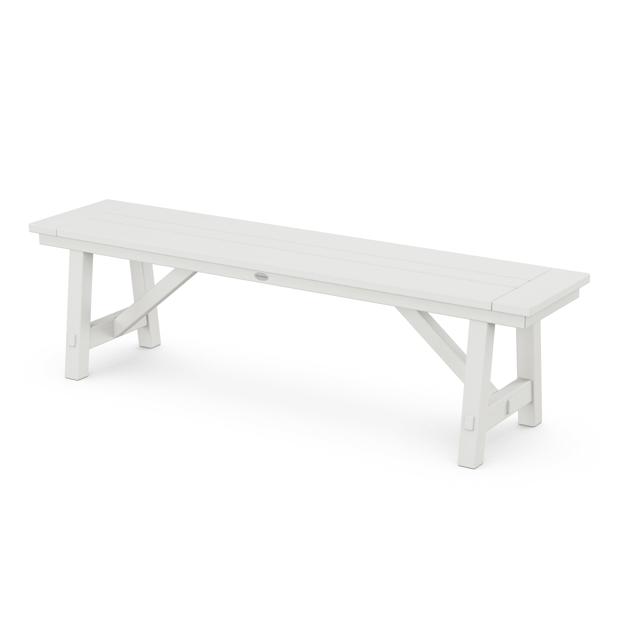 POLYWOOD Rustic Farmhouse 60" Backless Bench 10