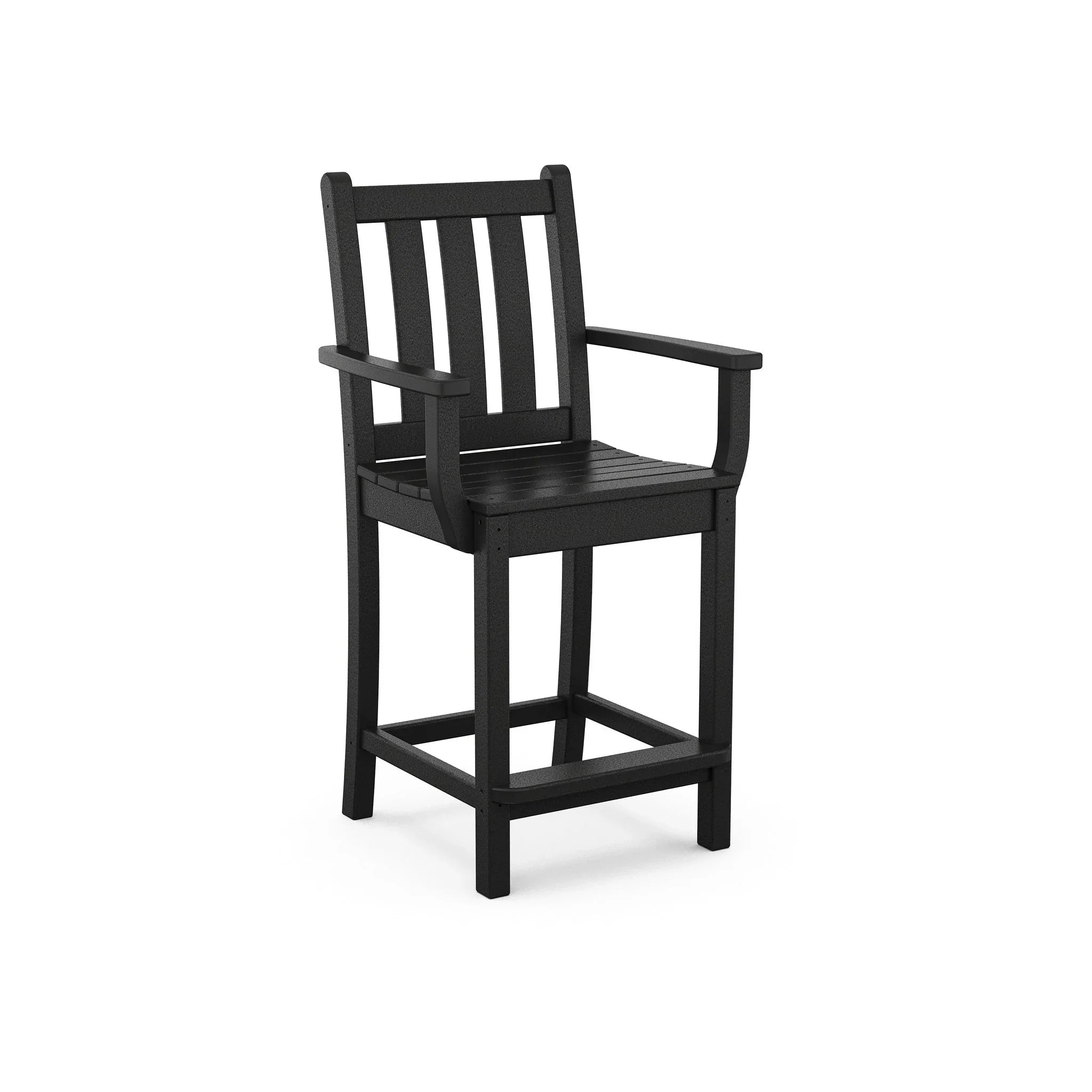 POLYWOOD Traditional Garden Counter Arm Chair 1