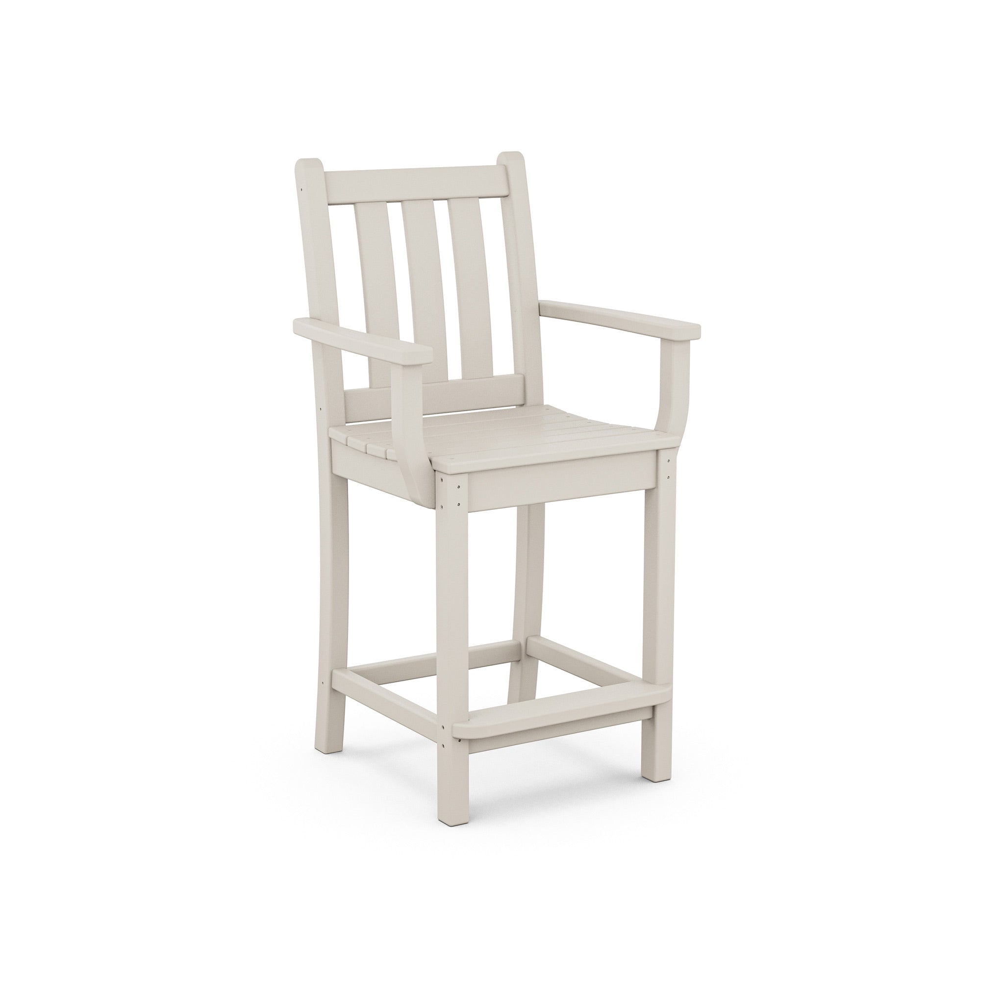 POLYWOOD Traditional Garden Counter Arm Chair 7