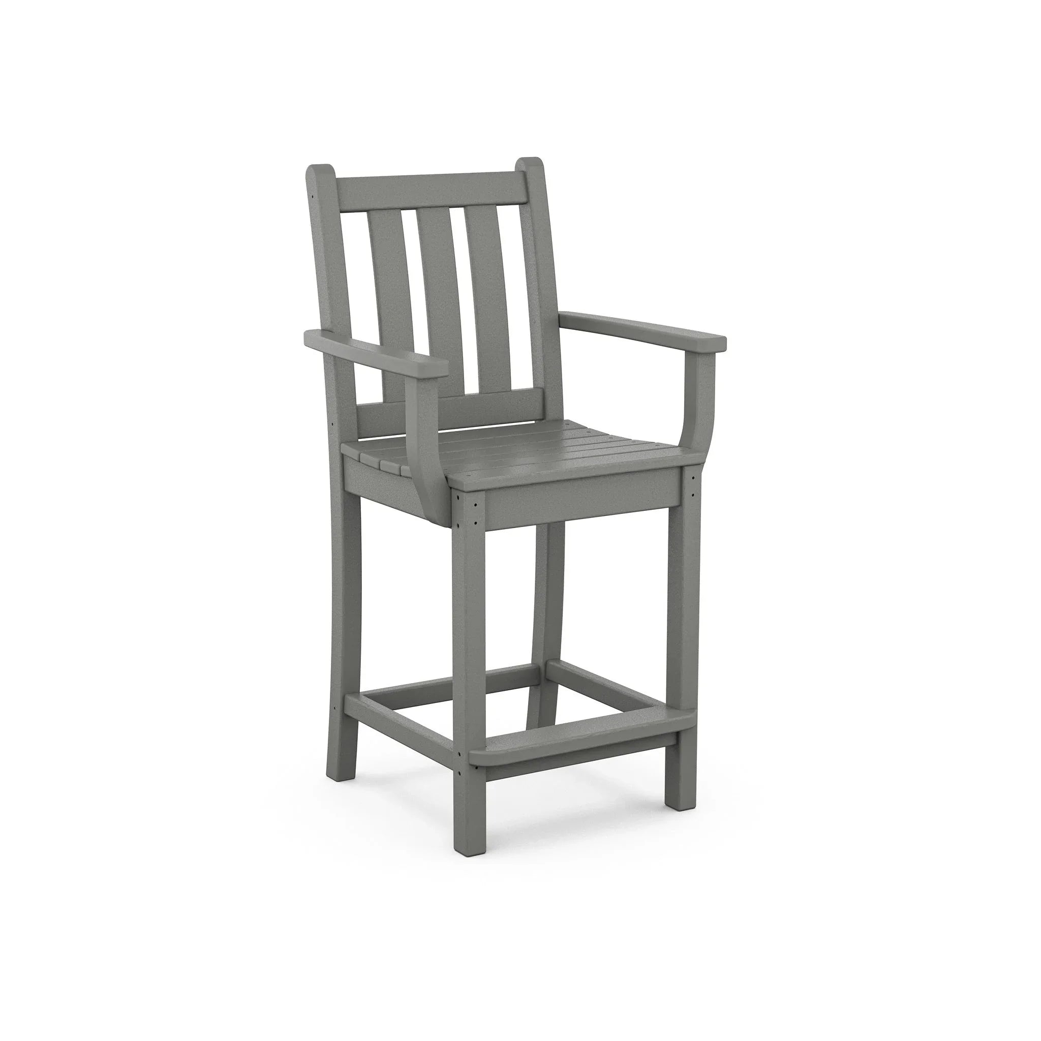 POLYWOOD Traditional Garden Counter Arm Chair 2