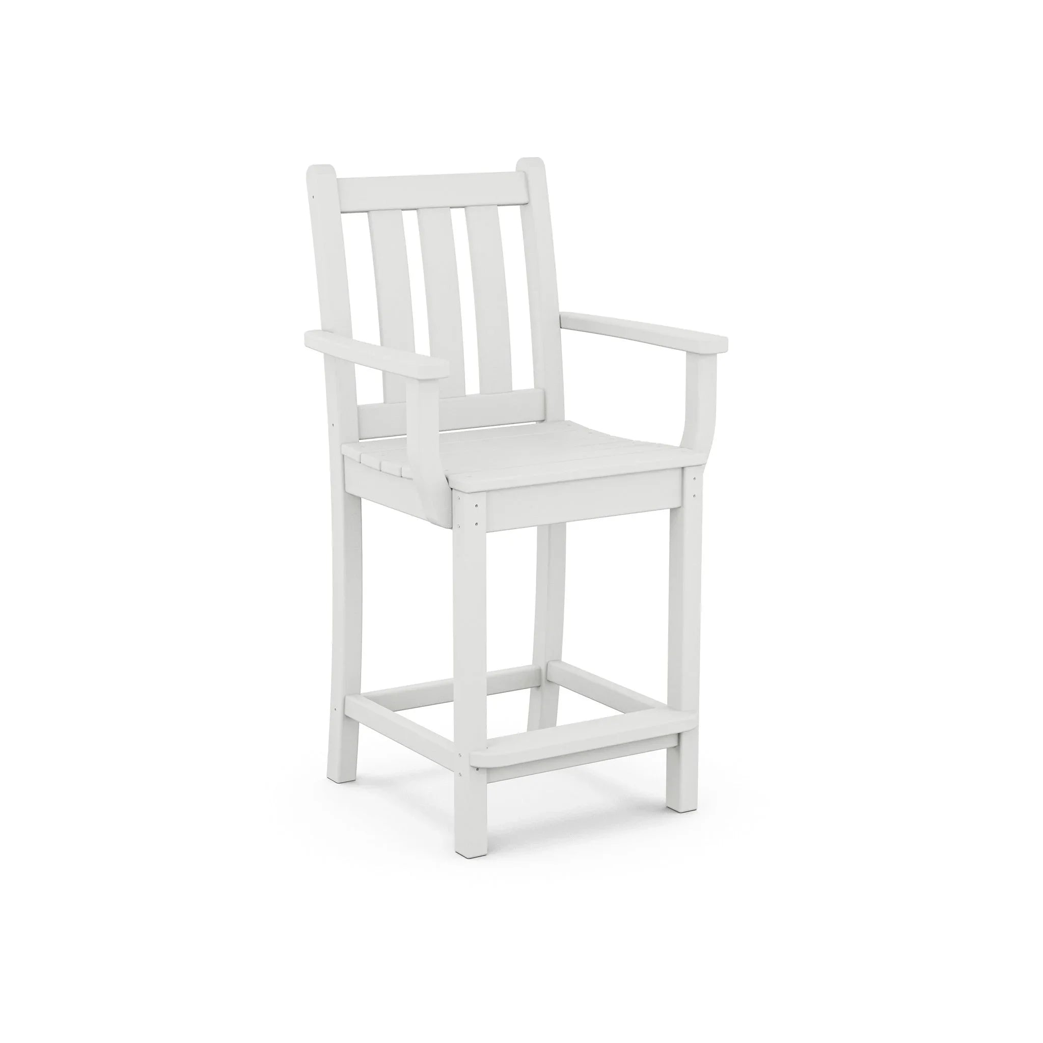 POLYWOOD Traditional Garden Counter Arm Chair 6