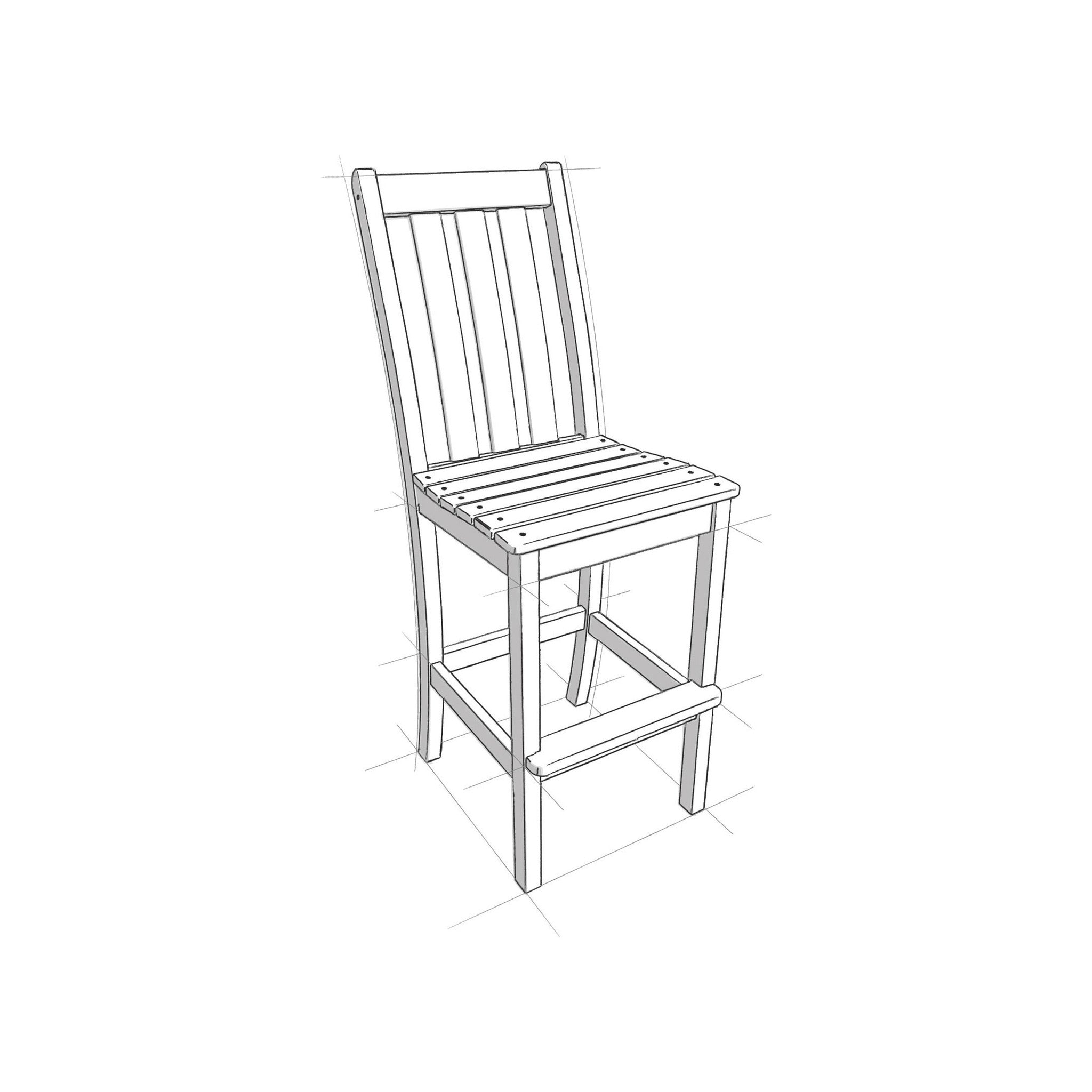 POLYWOOD Vineyard Bar Side Chair 10
