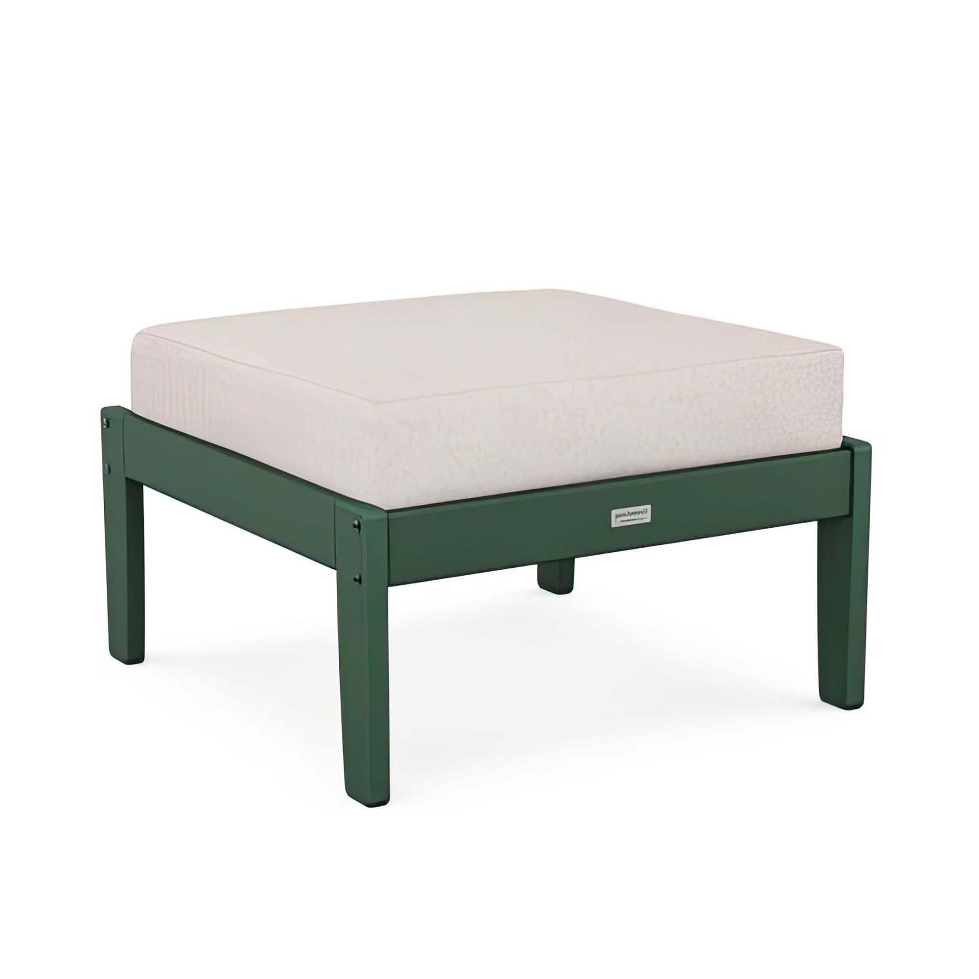 POLYWOOD Country Living Cottage Deep Seating Ottoman - Green