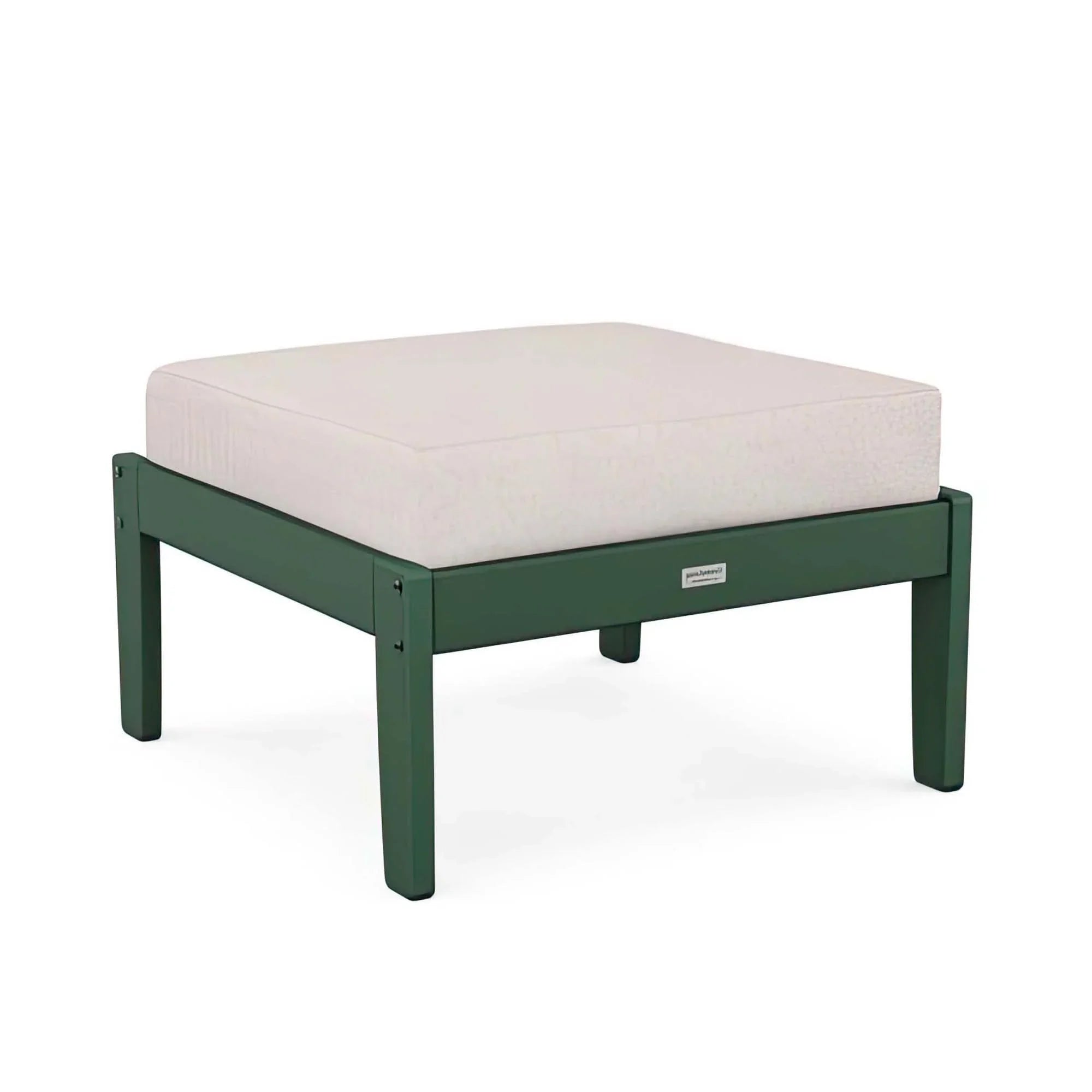 POLYWOOD Country Living Cottage Deep Seating Ottoman - Green