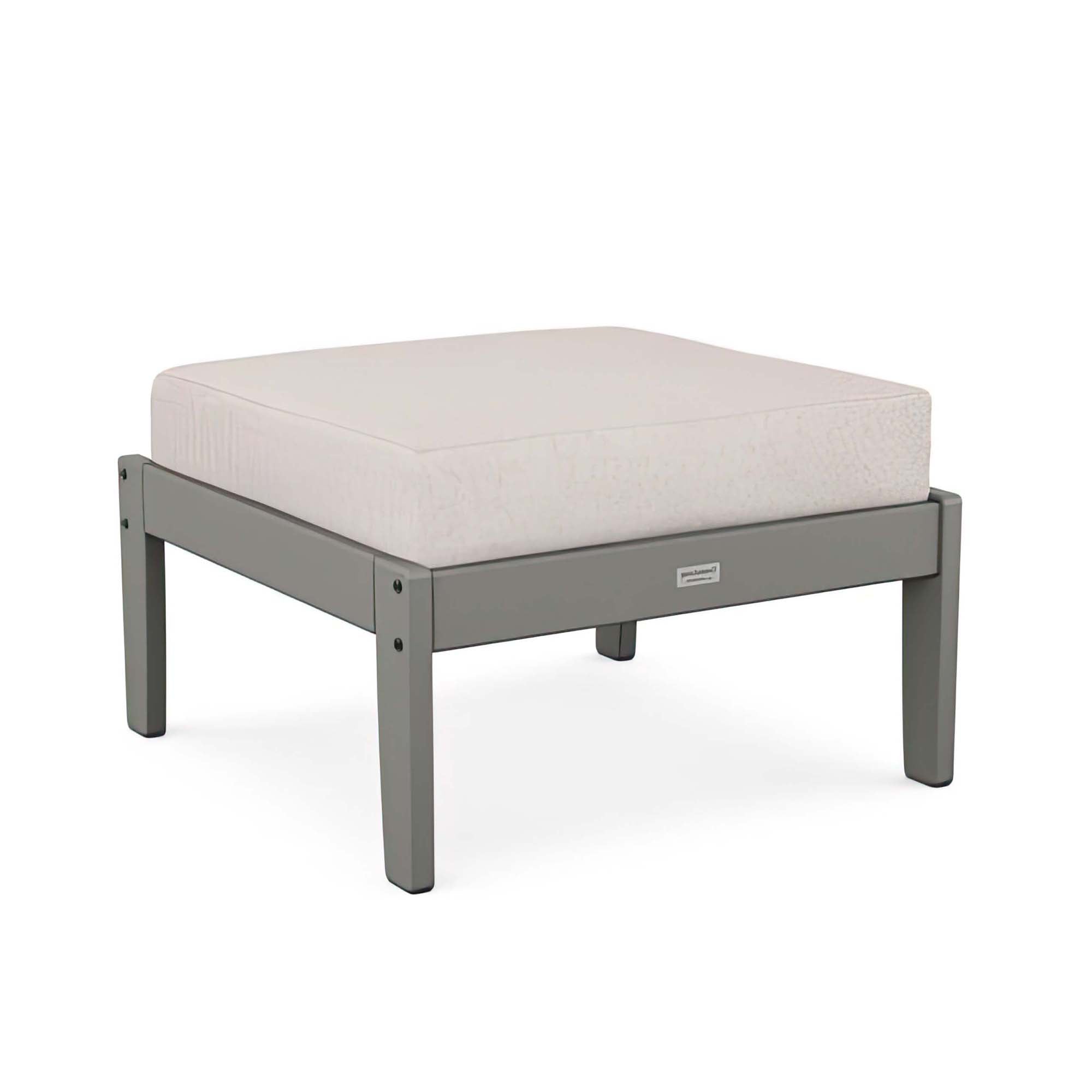 POLYWOOD Country Living Cottage Deep Seating Ottoman - Slate Grey