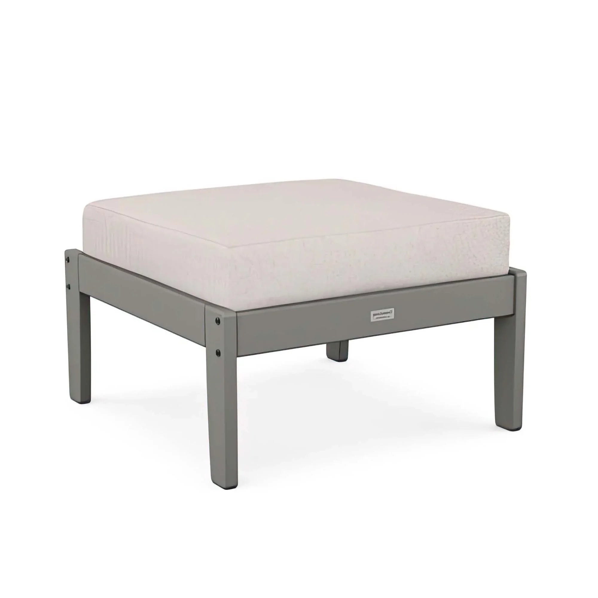 POLYWOOD Country Living Cottage Deep Seating Ottoman - Slate Grey