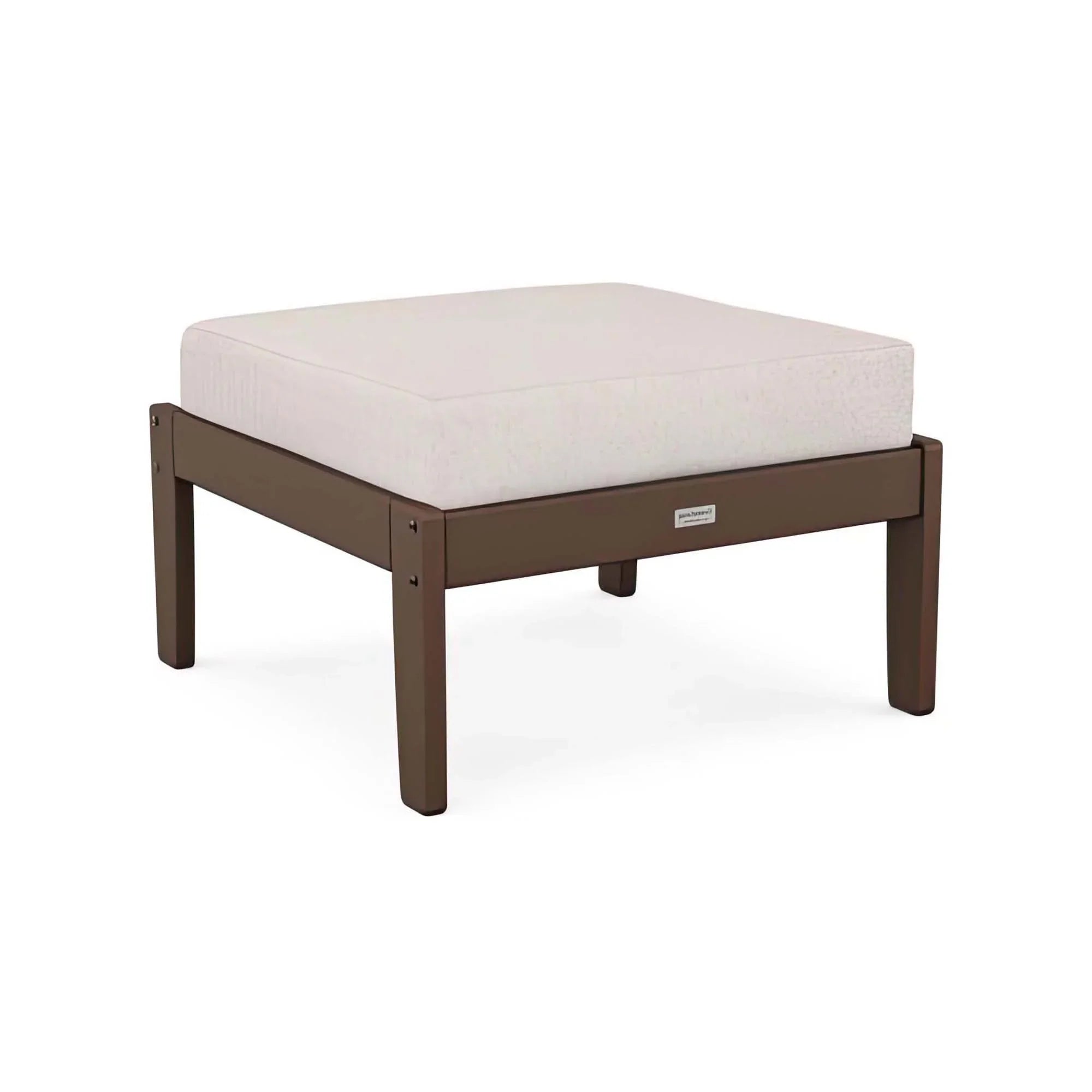POLYWOOD Country Living Cottage Deep Seating Ottoman - Mahogany