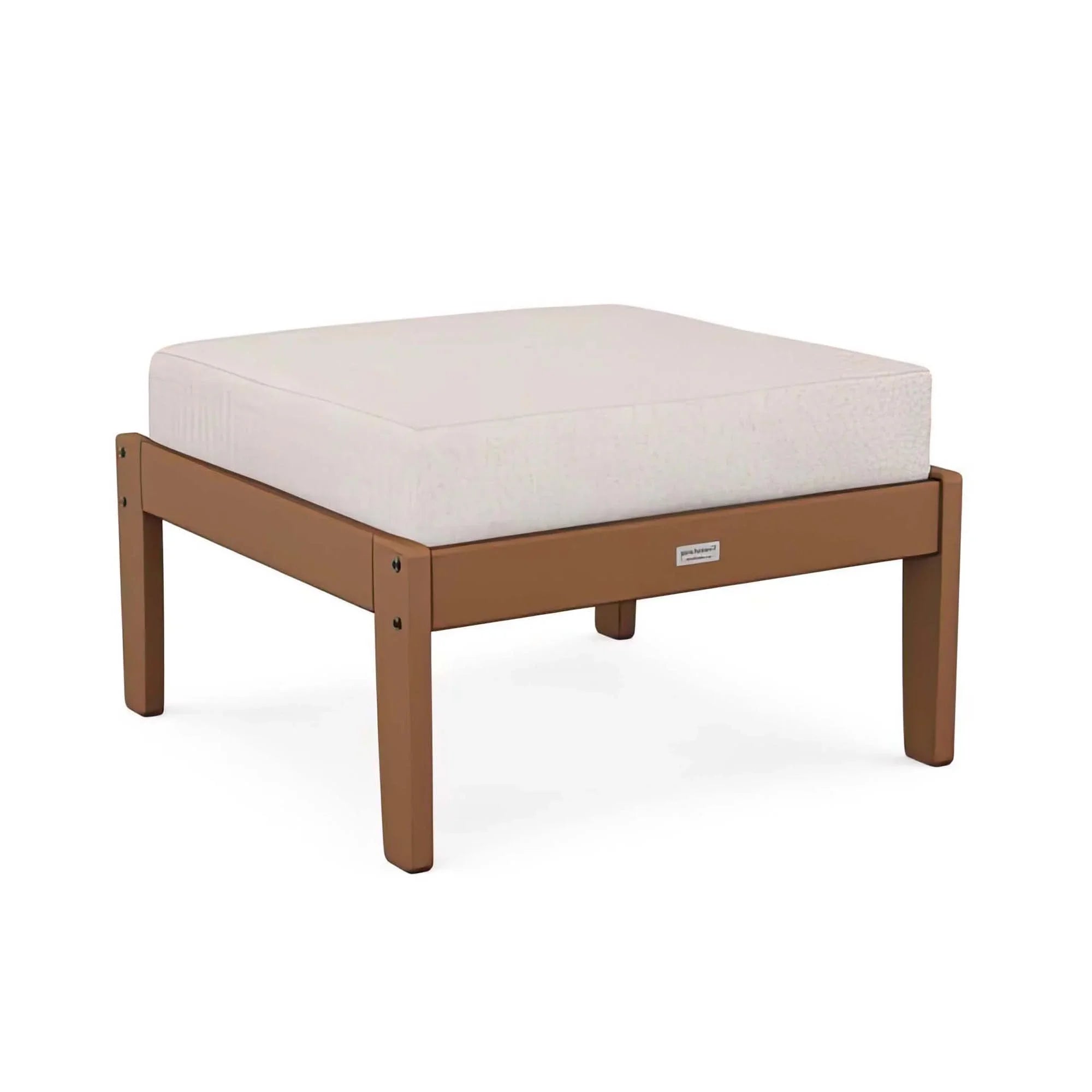 POLYWOOD Country Living Cottage Deep Seating Ottoman - Teak