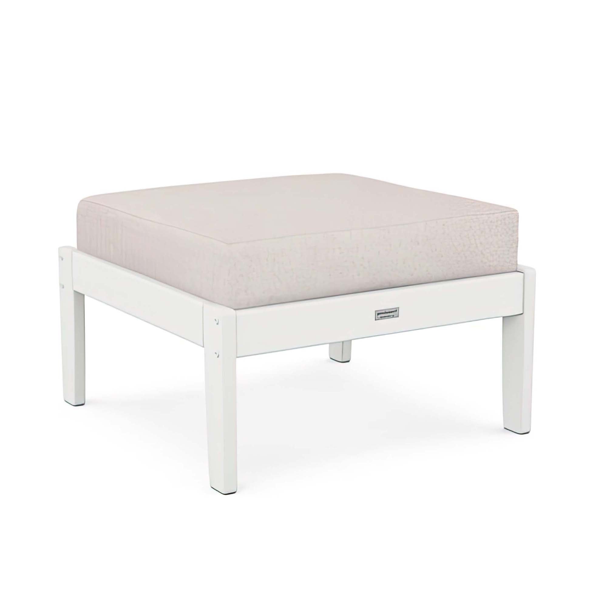 POLYWOOD Country Living Cottage Deep Seating Ottoman - White