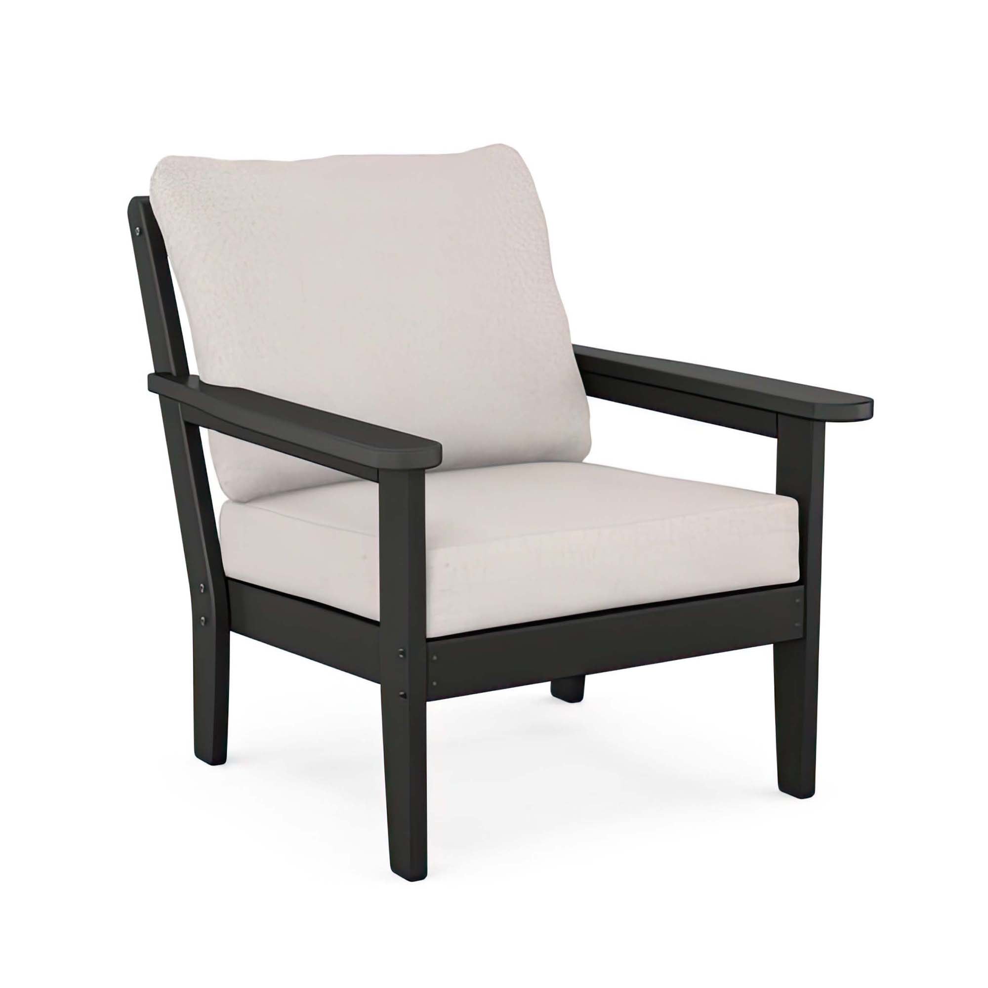 POLYWOOD Country Living Cottage Deep Seating Club Chair - Black
