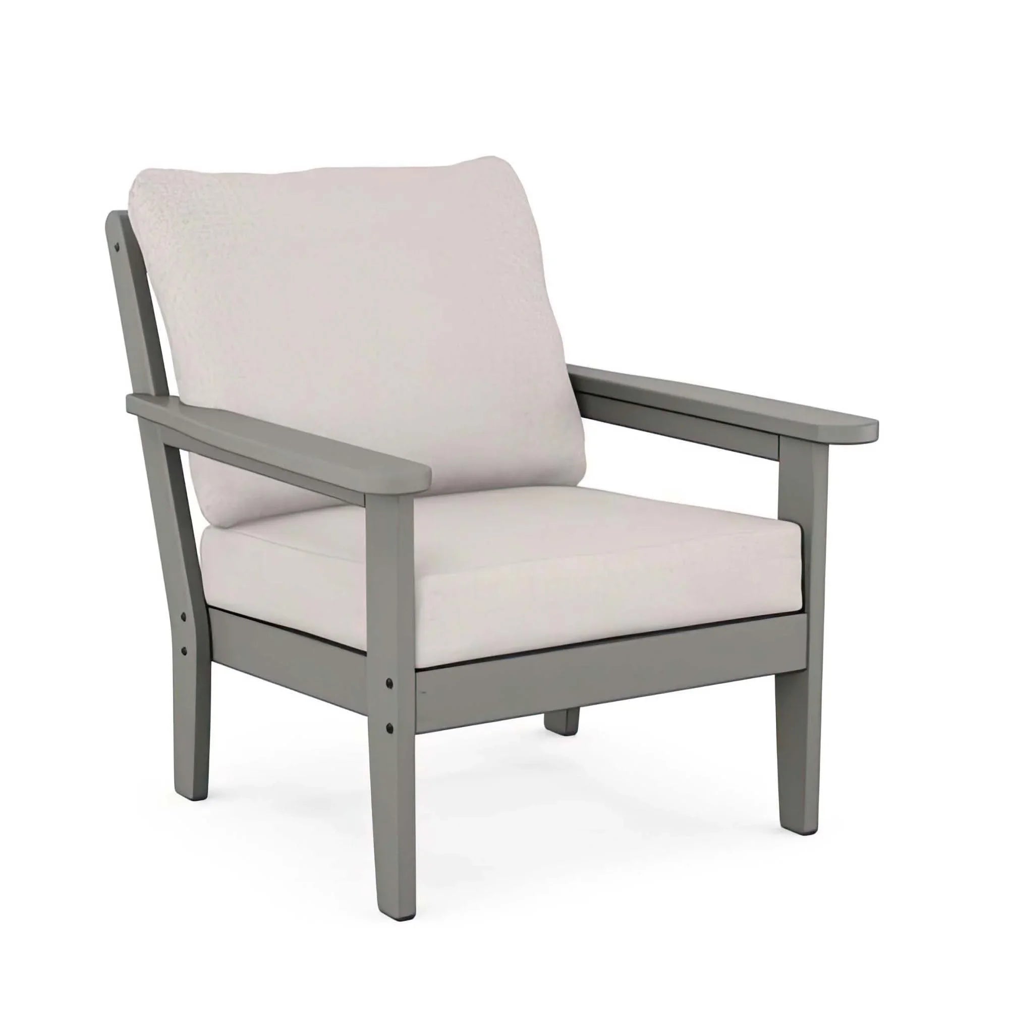 POLYWOOD Country Living Cottage Deep Seating Club Chair - Slate Grey