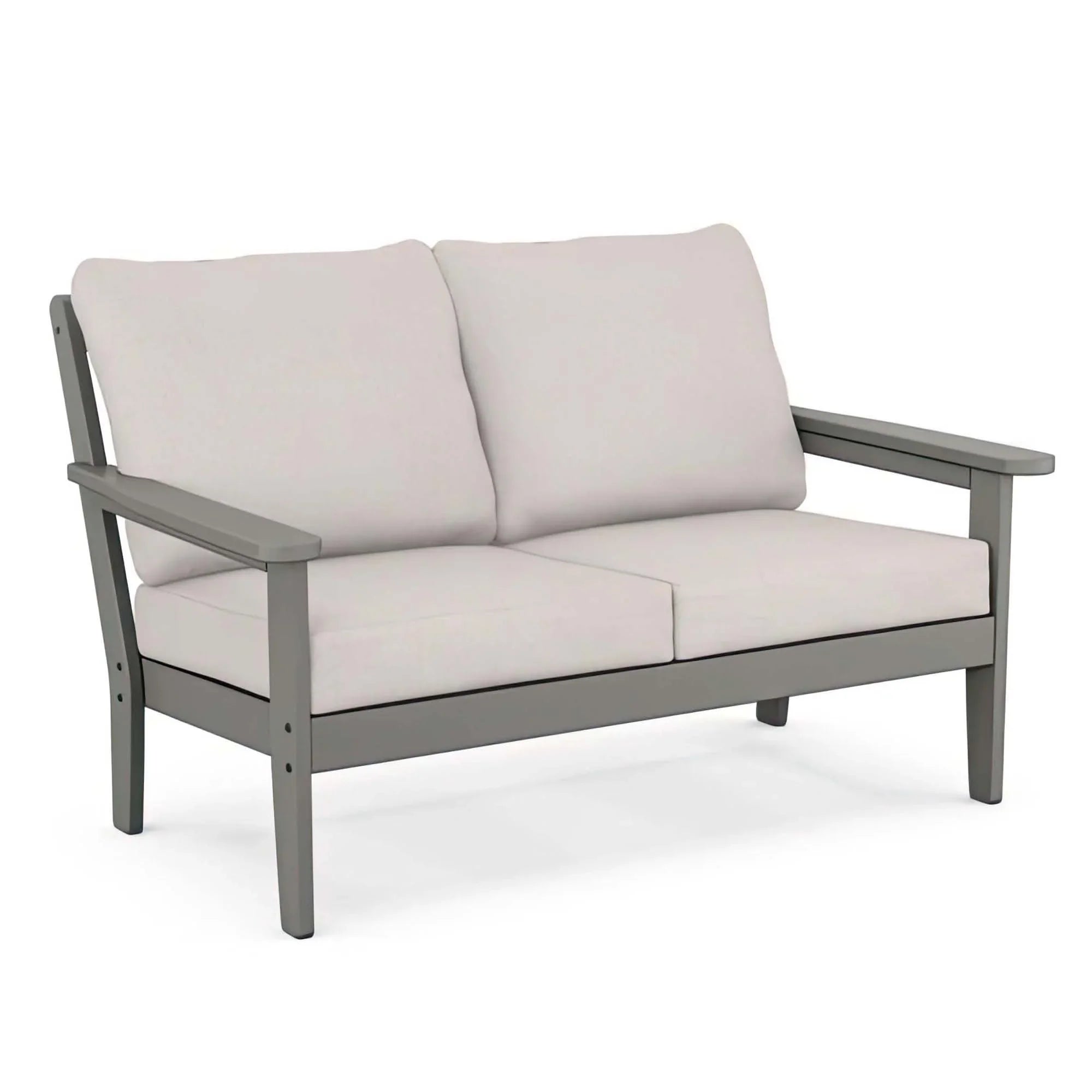 POLYWOOD Country Living Cottage Deep Seating Loveseat - Slate Grey