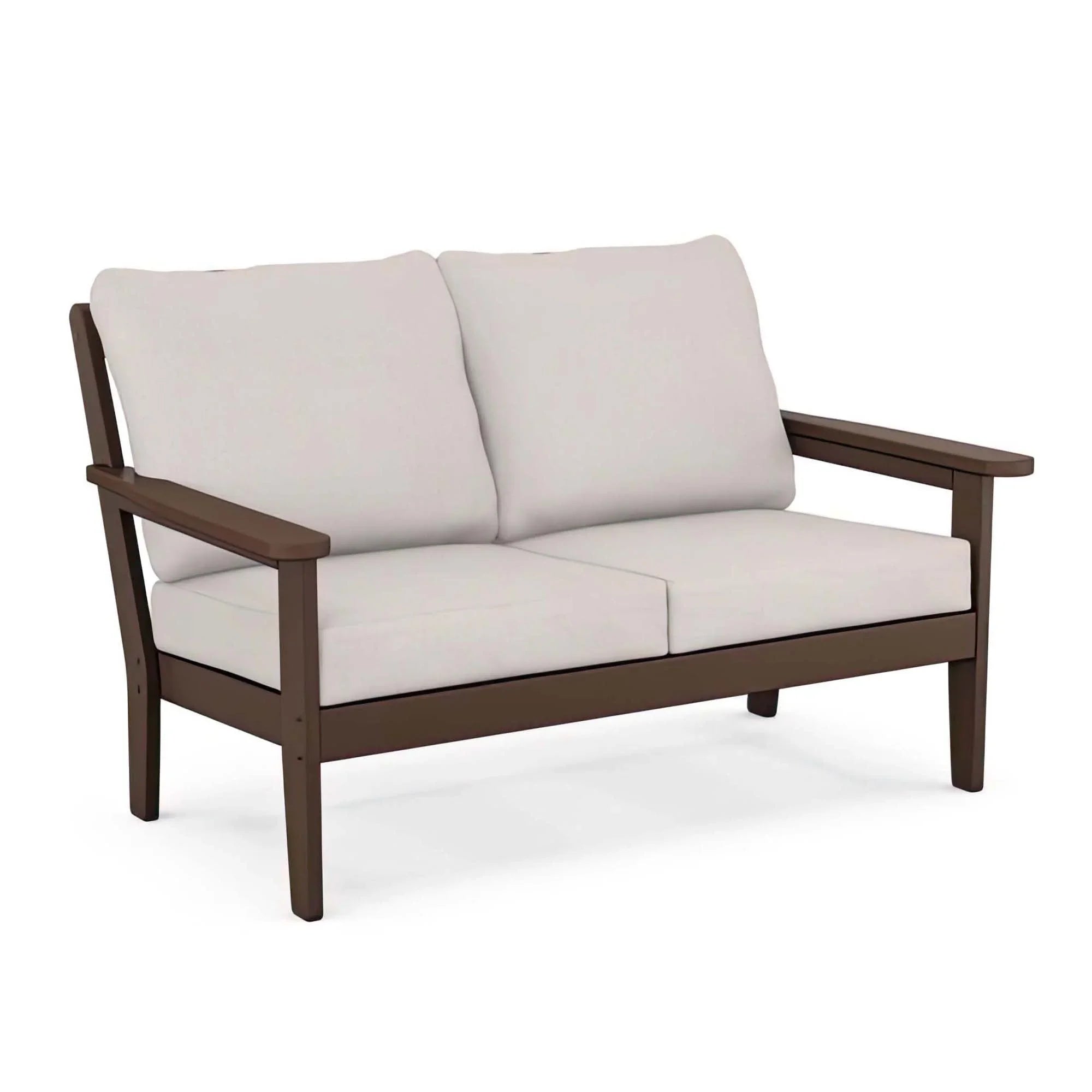 POLYWOOD Country Living Cottage Deep Seating Loveseat - Mahogany