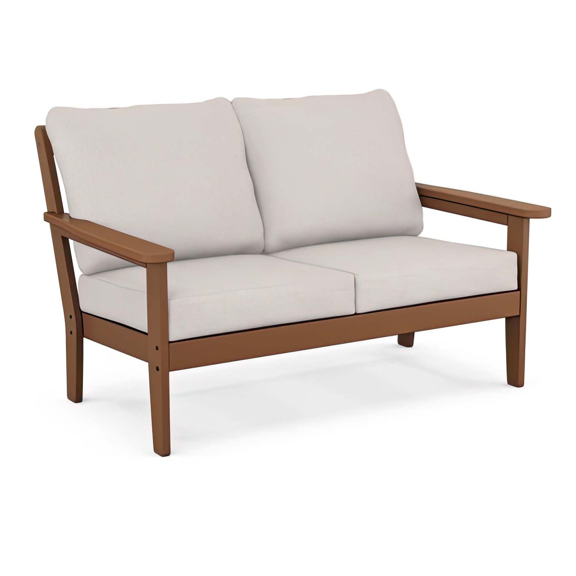 POLYWOOD Country Living Cottage Deep Seating Loveseat - Teak