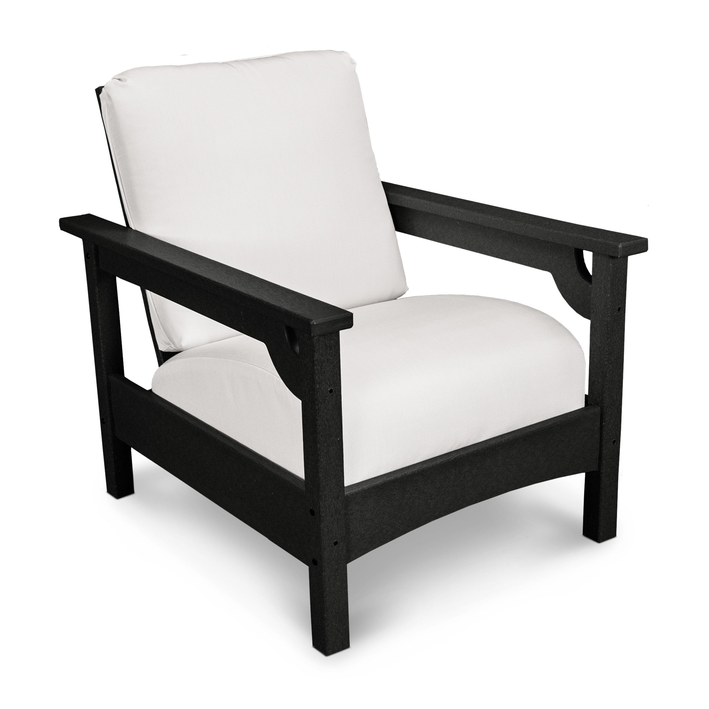 POLYWOOD Club Deep Seating Club Chair - Black