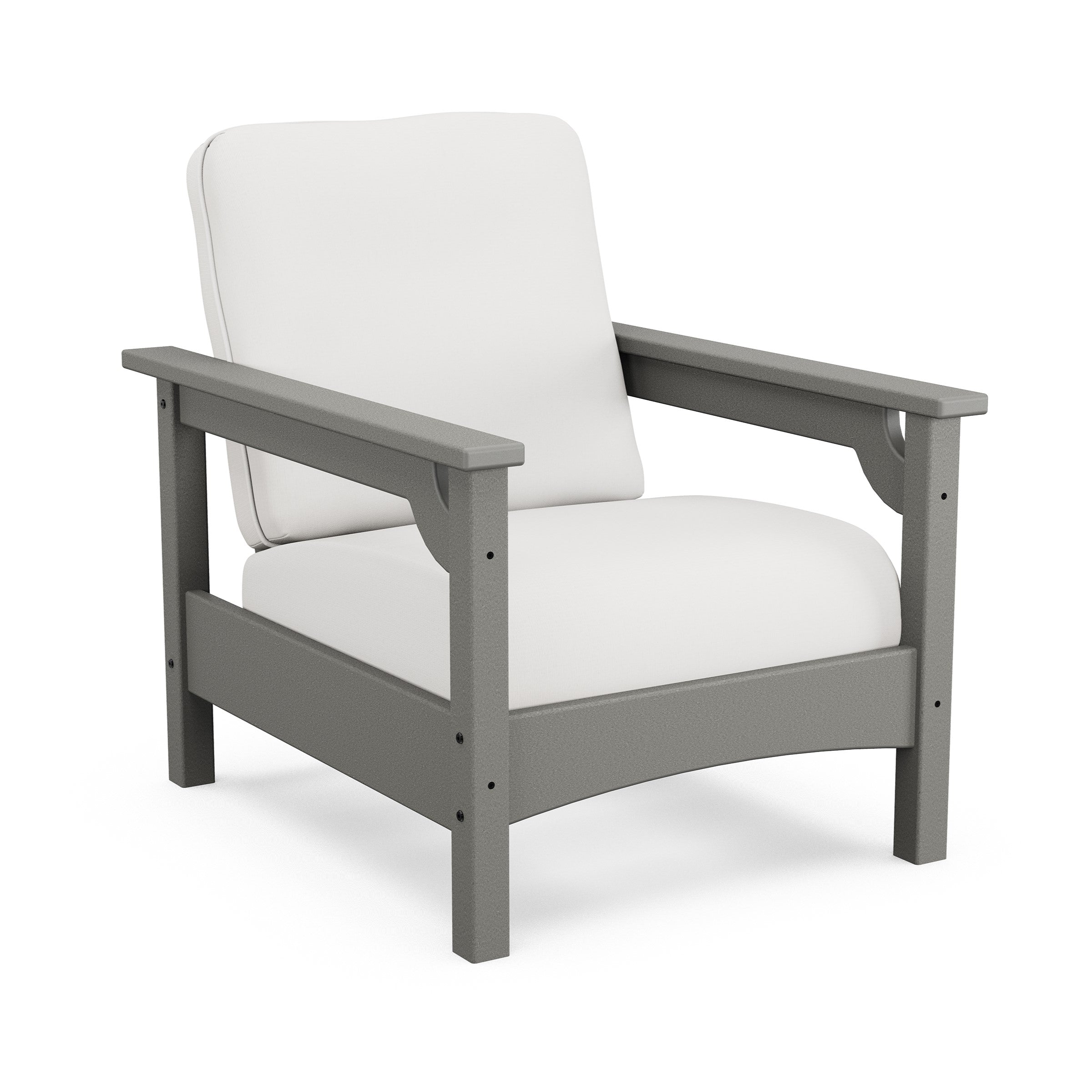 POLYWOOD Club Deep Seating Club Chair - Slate Grey