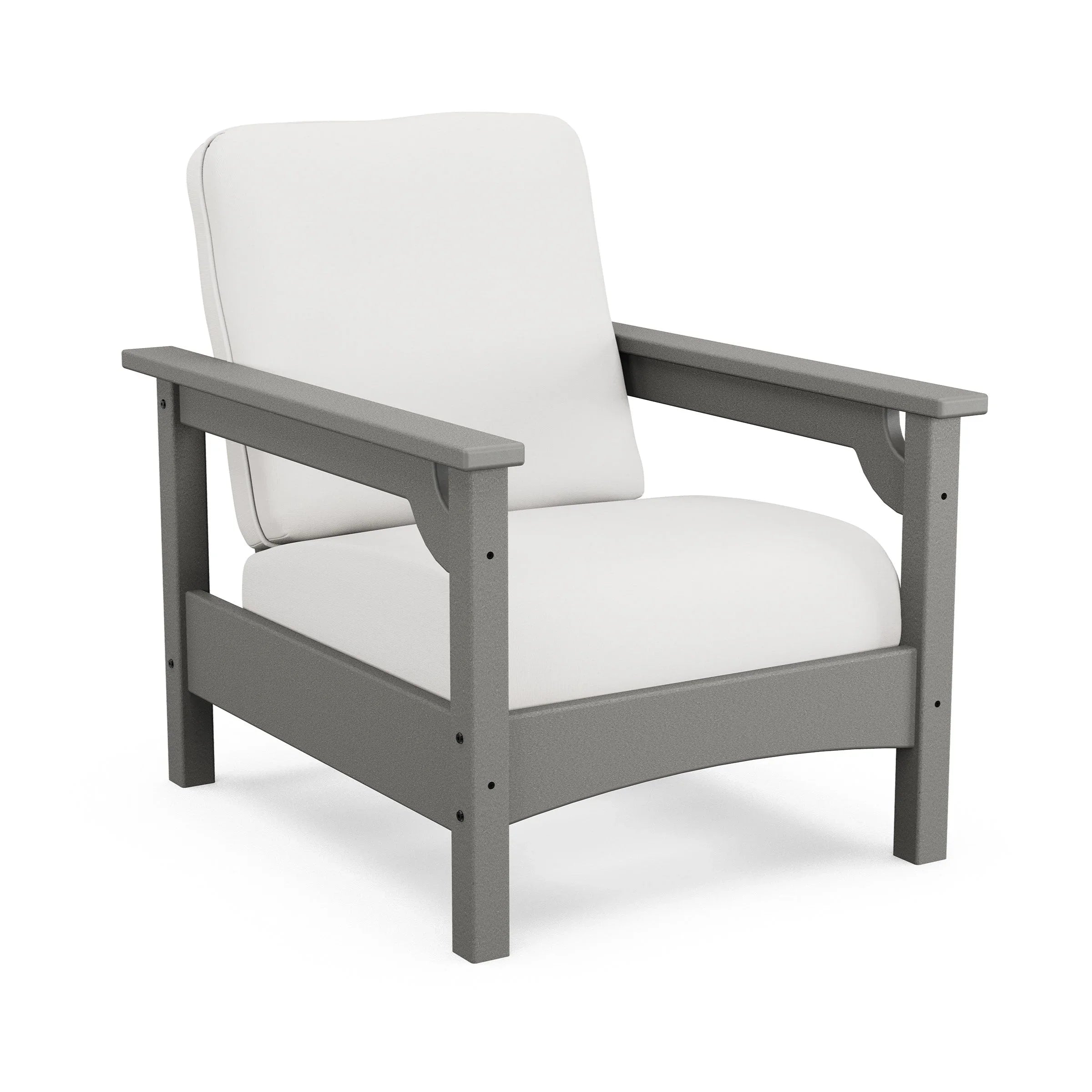 POLYWOOD Club Deep Seating Club Chair - Slate Grey