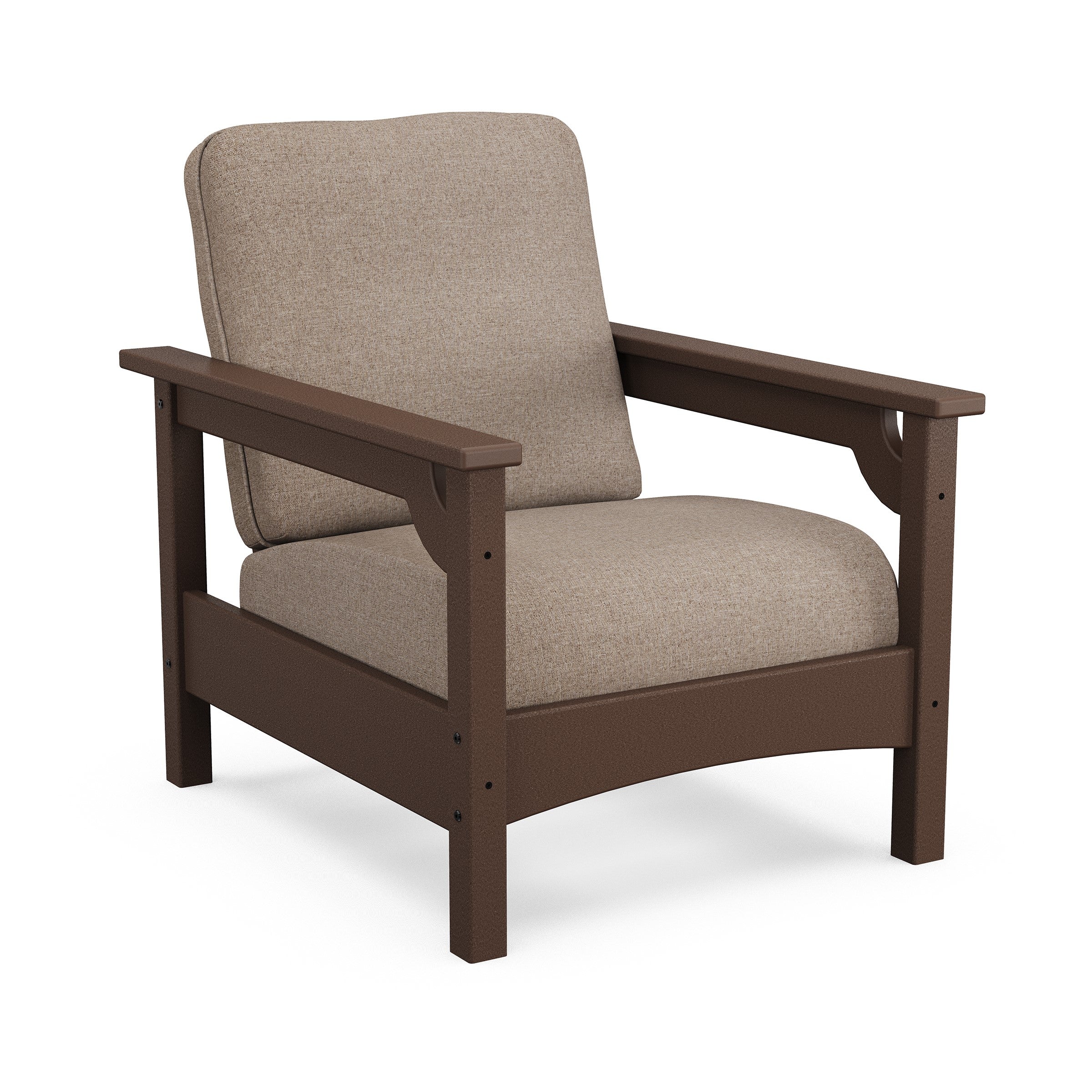 POLYWOOD Club Deep Seating Club Chair - Mahogany