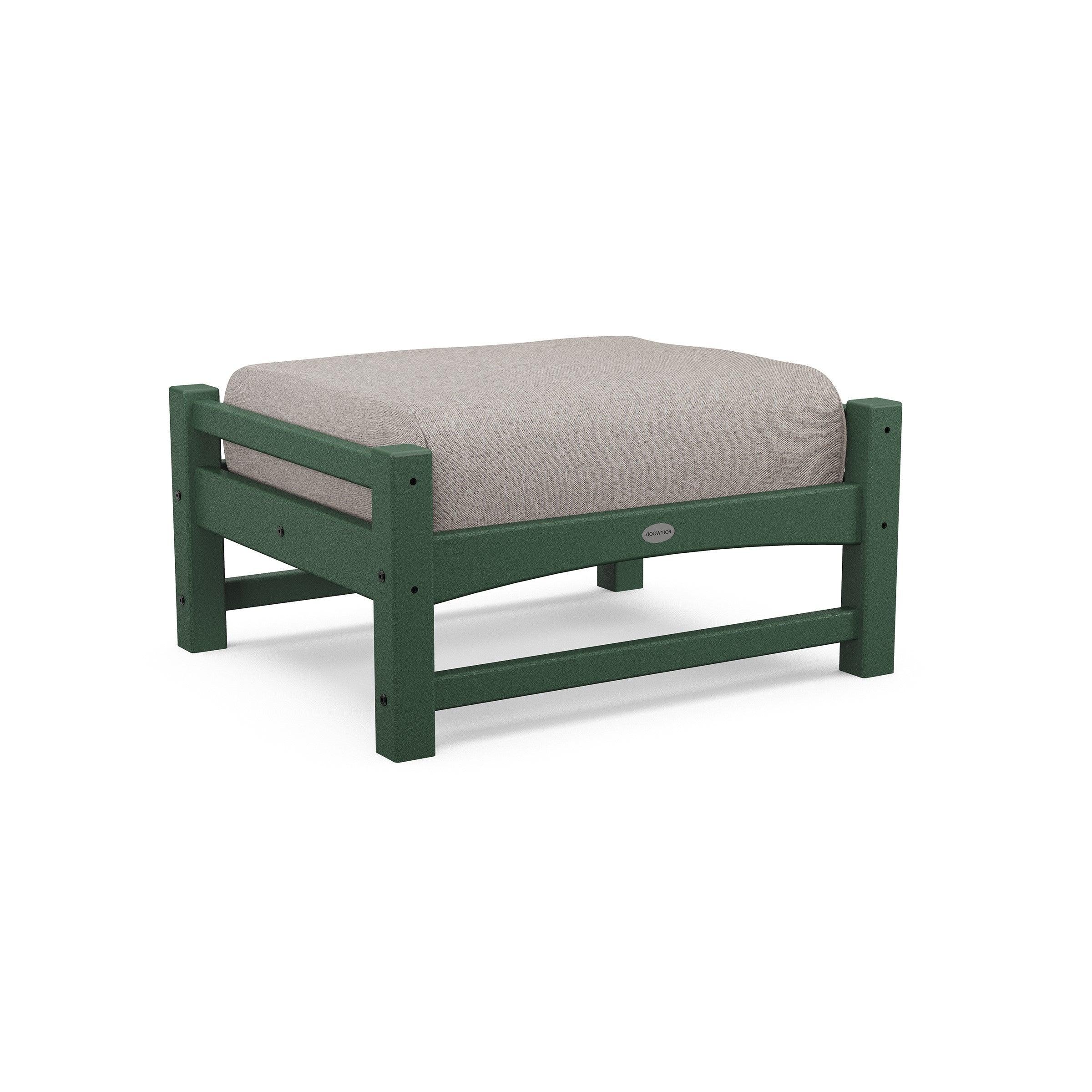 POLYWOOD Club Deep Seating Ottoman - Green