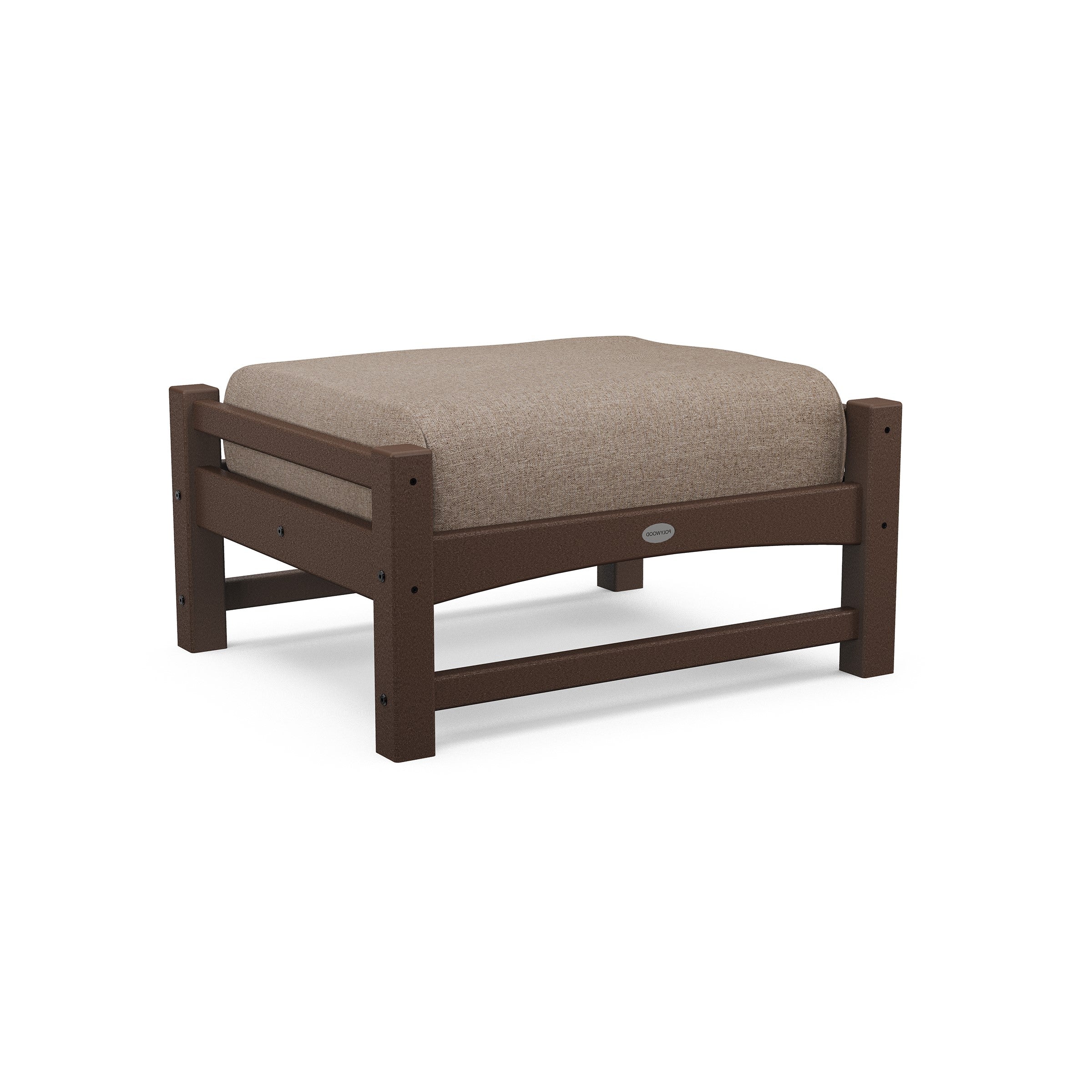 POLYWOOD Club Deep Seating Ottoman - Mahogany