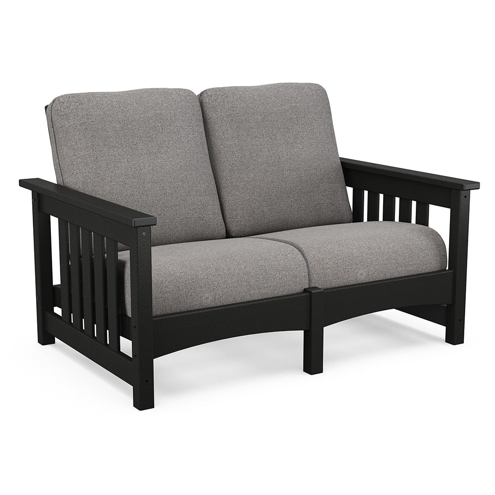 Mission Deep Seating Loveseat Settee - Black