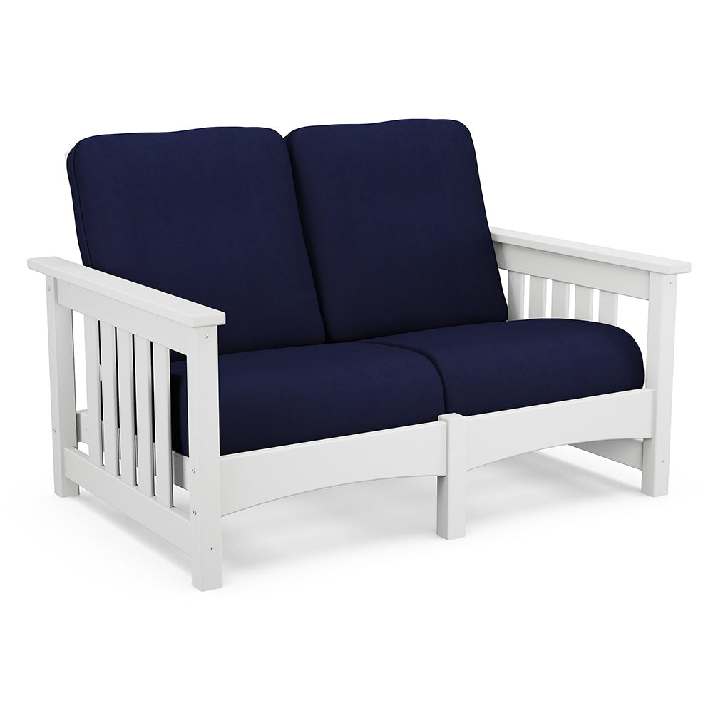 Mission Deep Seating Loveseat Settee - White