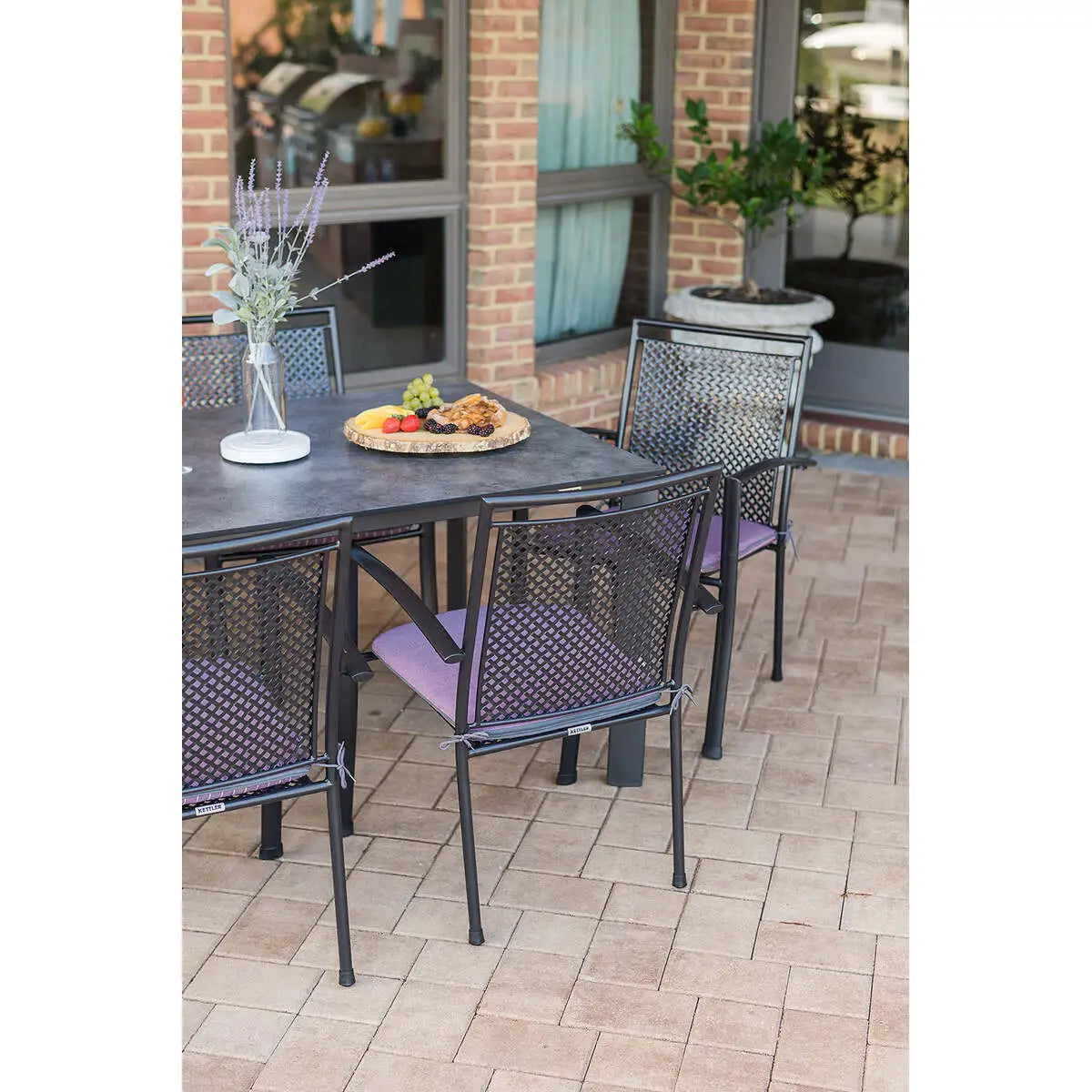 Reno Wrought Iron Arm Chair - Set Of 4