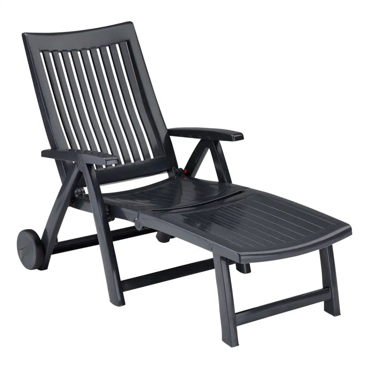 Roma Polymer Resin Multi-Position Lounger, Anthracite