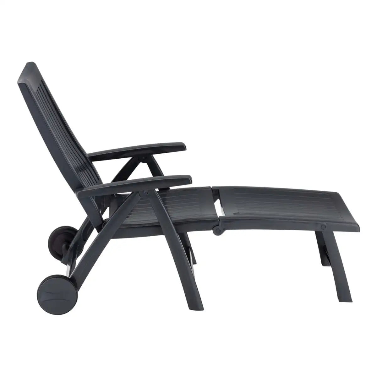 Roma Polymer Resin Multi-Position Lounger, Anthracite