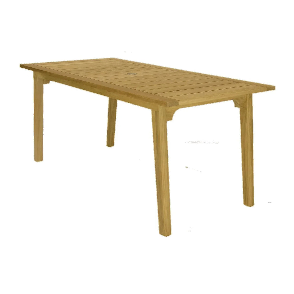 Royal Teak Admiral 32" x 65" Rectangular Dining Table with Umbrella Hole 3