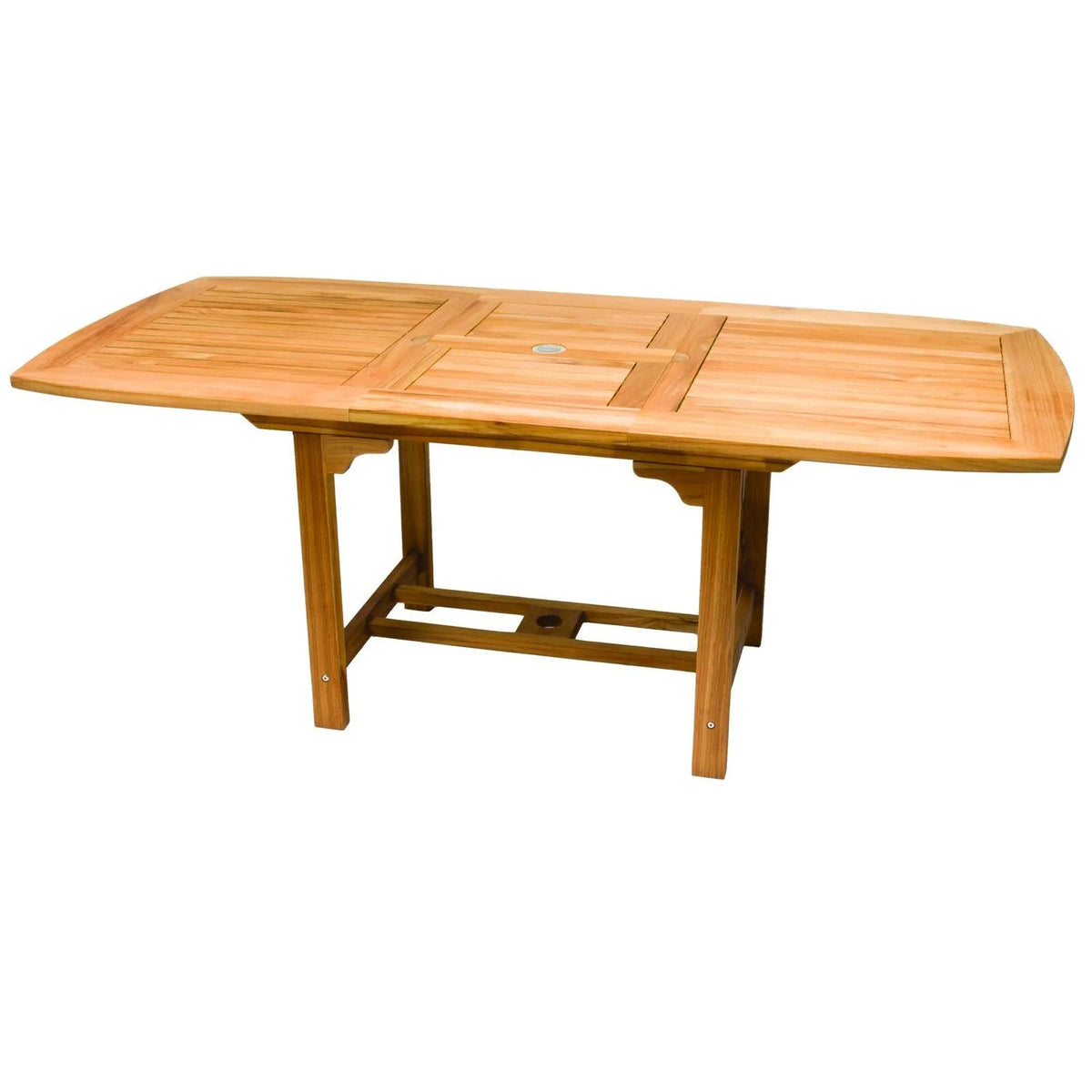 Family 35" x 60-78" Rectangular Extension Table with Umbrella Hole