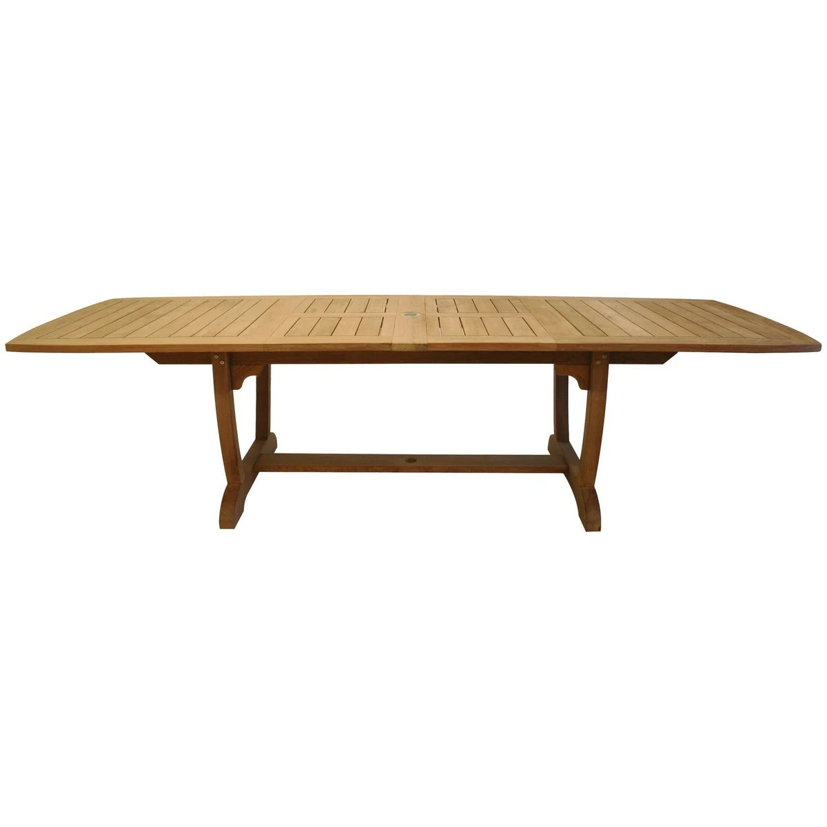 Gala 43.5" x 84/101/118" Rectangular Extension Table with Umbrella Hole 1