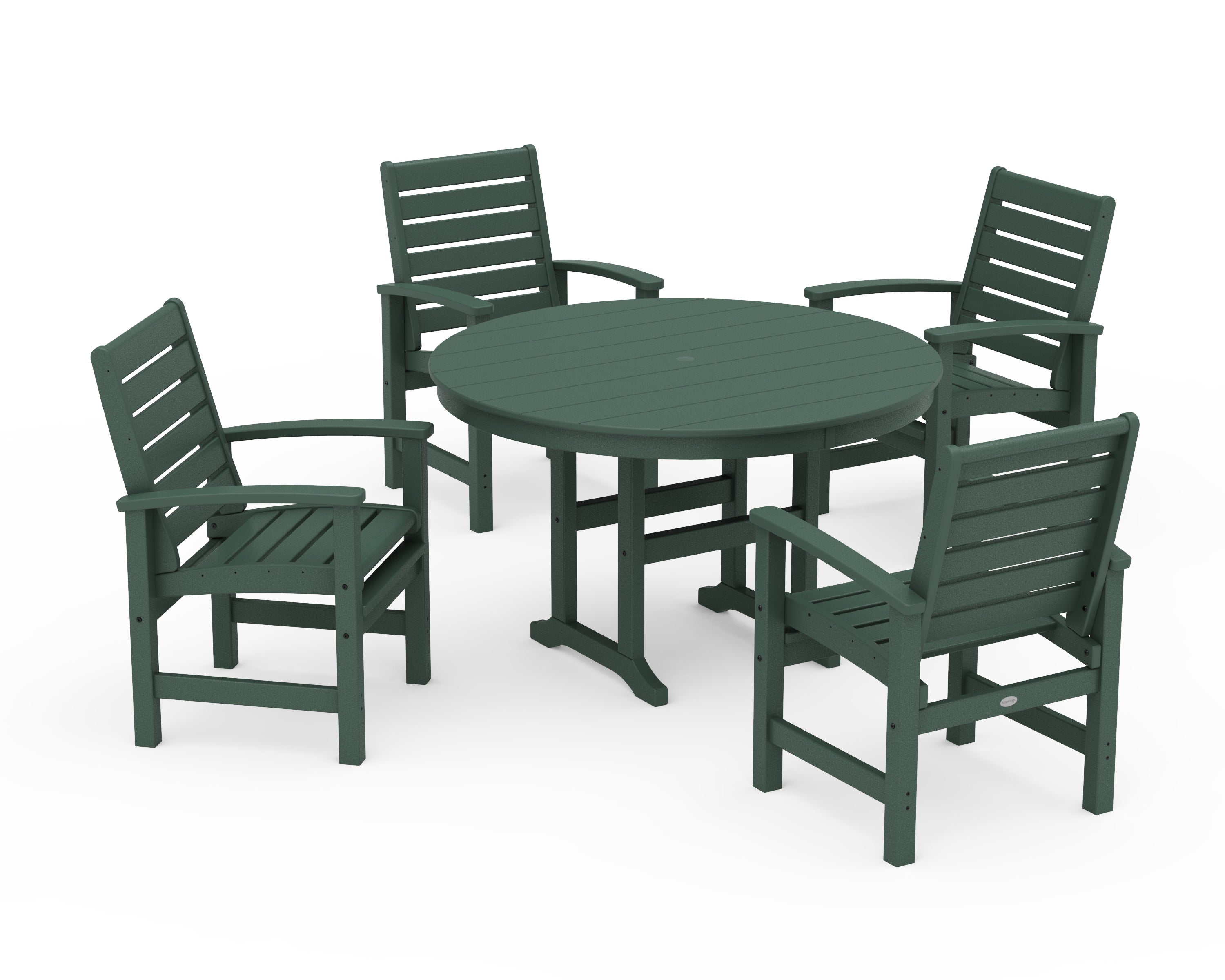 Signature 5-Piece Round Farmhouse Dining Set 2