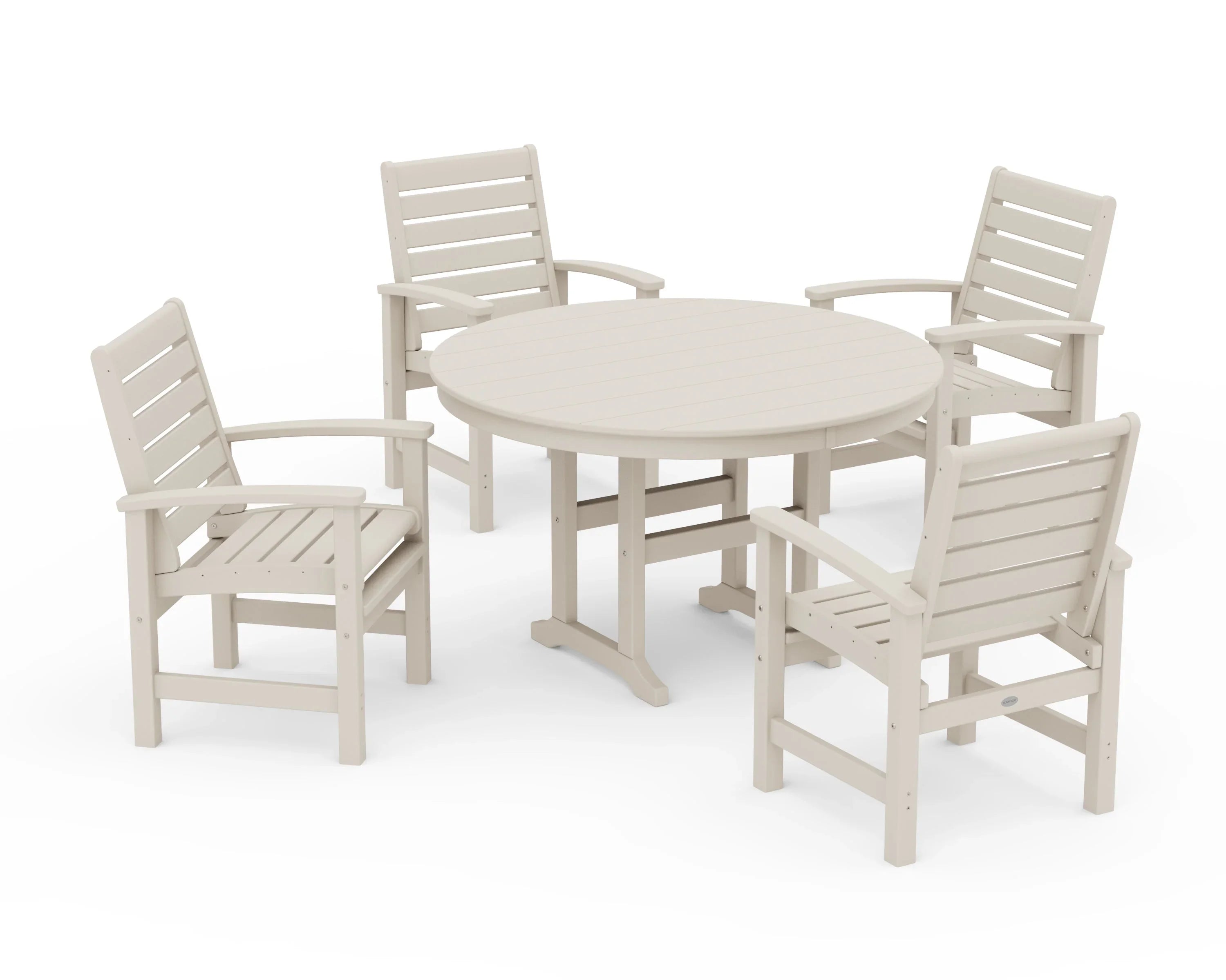 Signature 5-Piece Round Farmhouse Dining Set 5