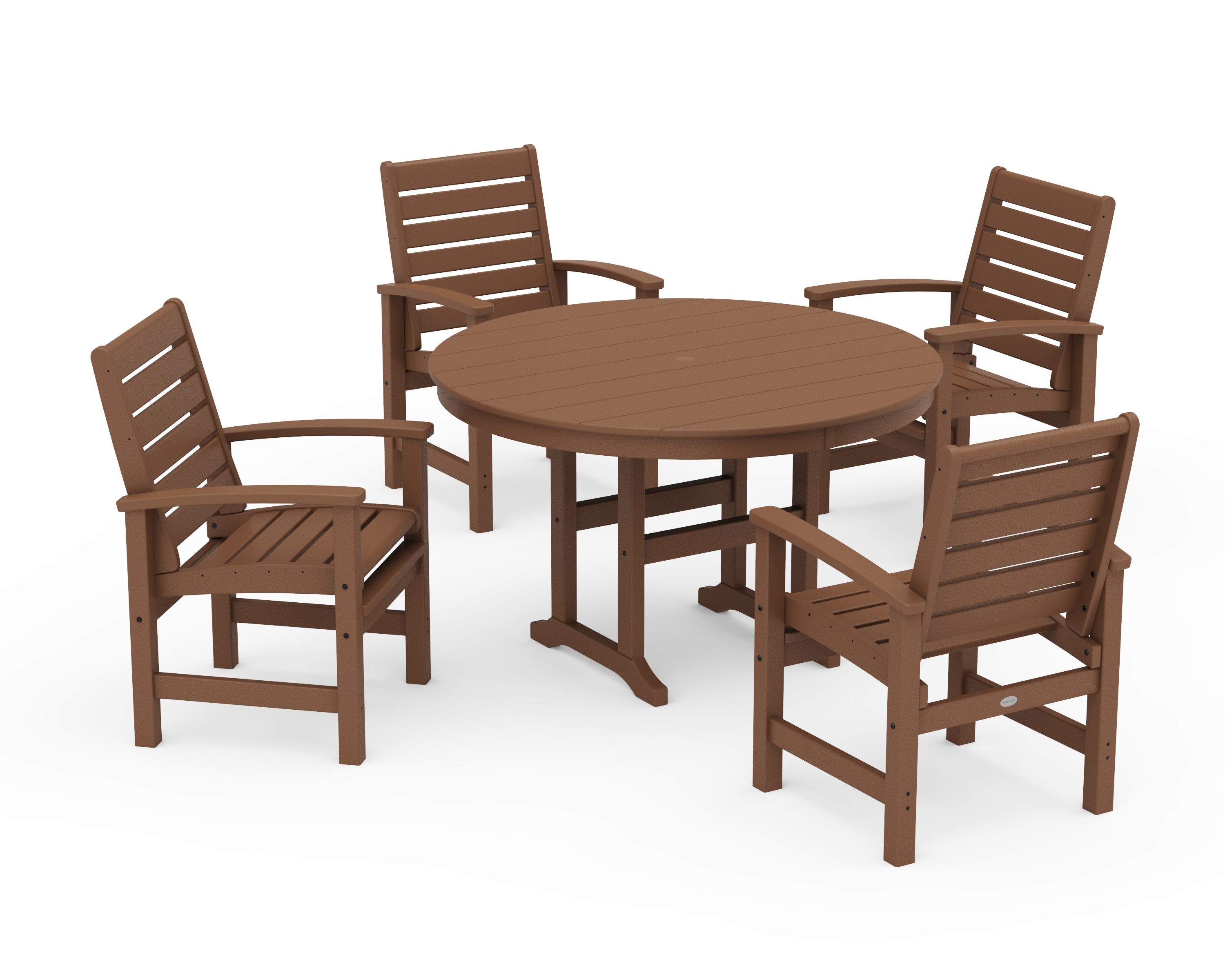 Signature 5-Piece Round Farmhouse Dining Set 4