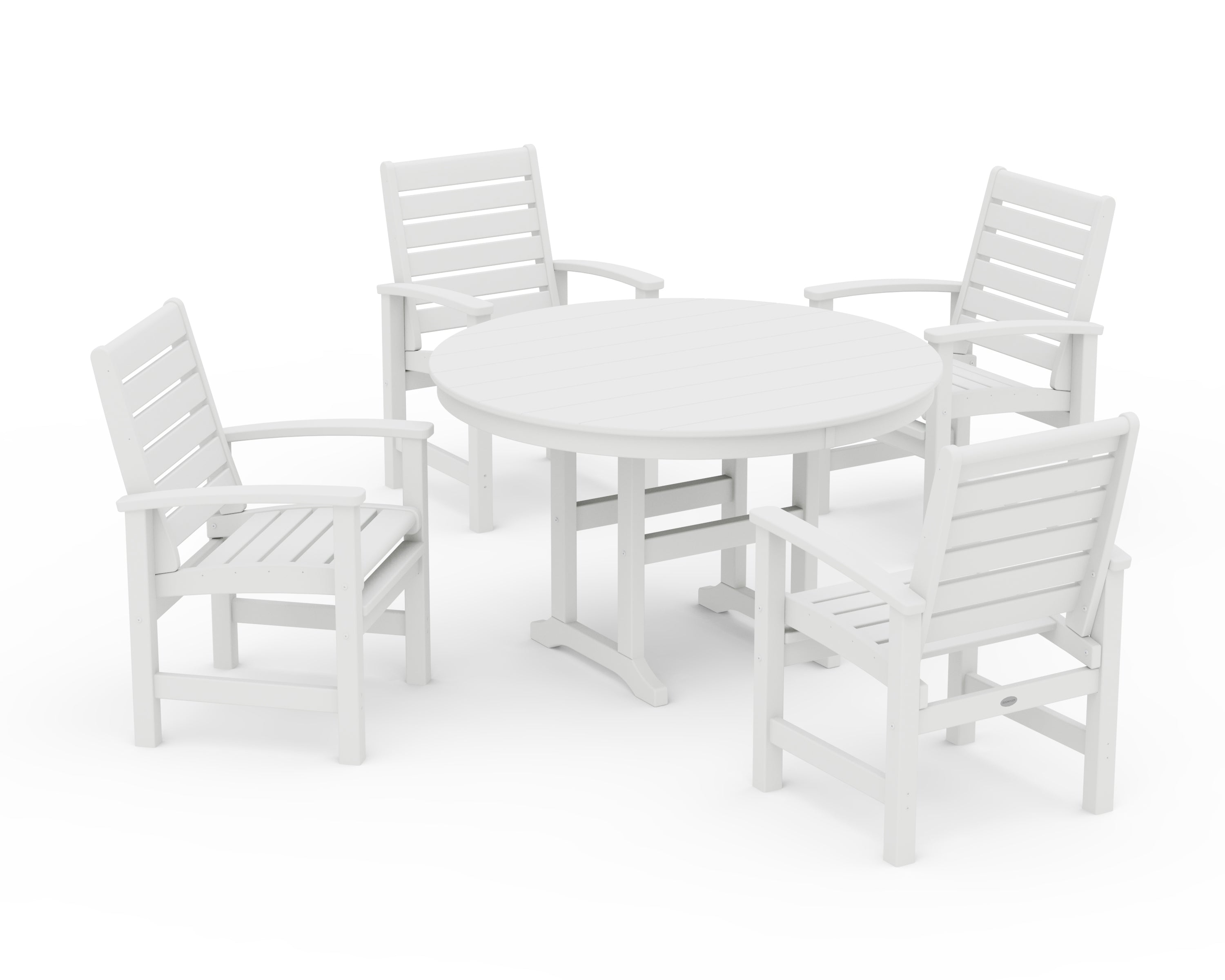 Signature 5-Piece Round Farmhouse Dining Set 6