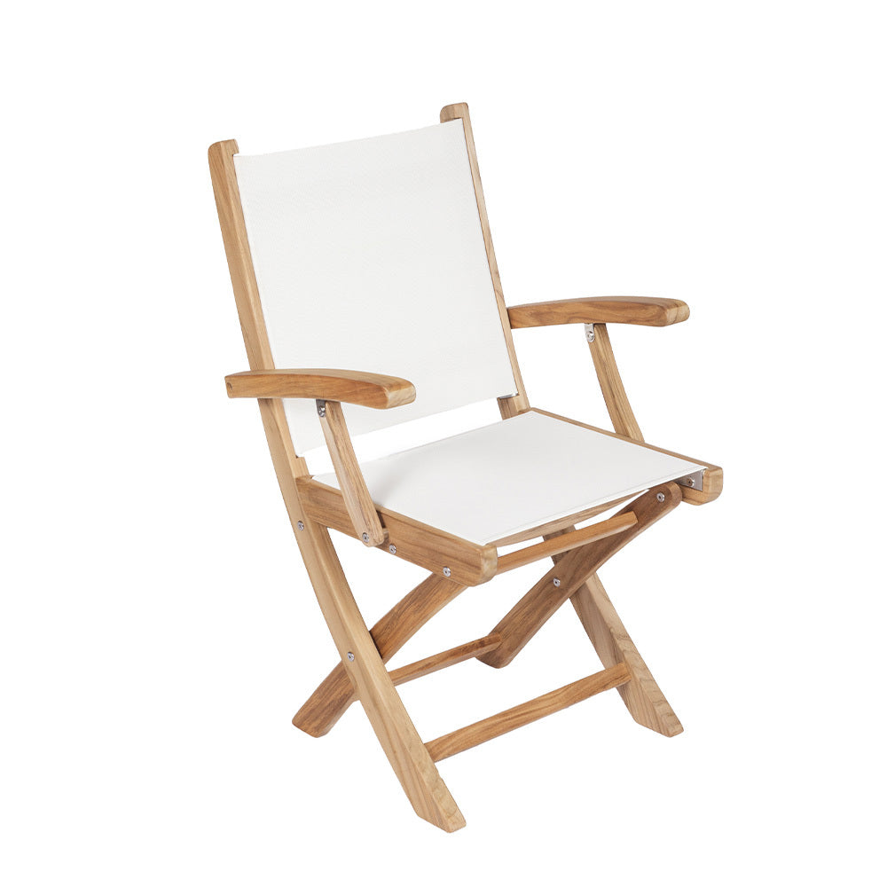 Royal Teak Sailmate Sling Folding Dining Arm Chair