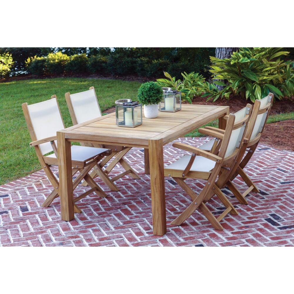 Royal Teak Sailmate Sling Folding Dining Arm Chair