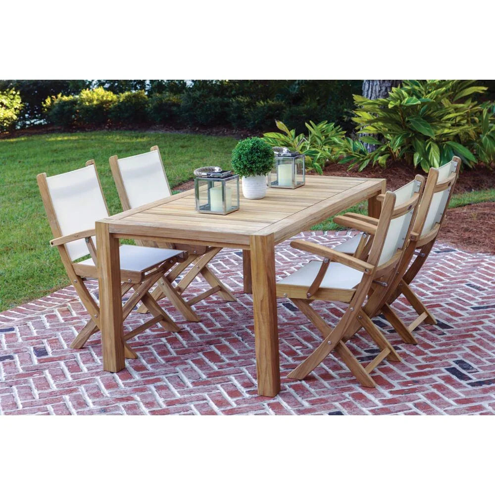 Royal Teak Sailmate Sling Folding Dining Arm Chair