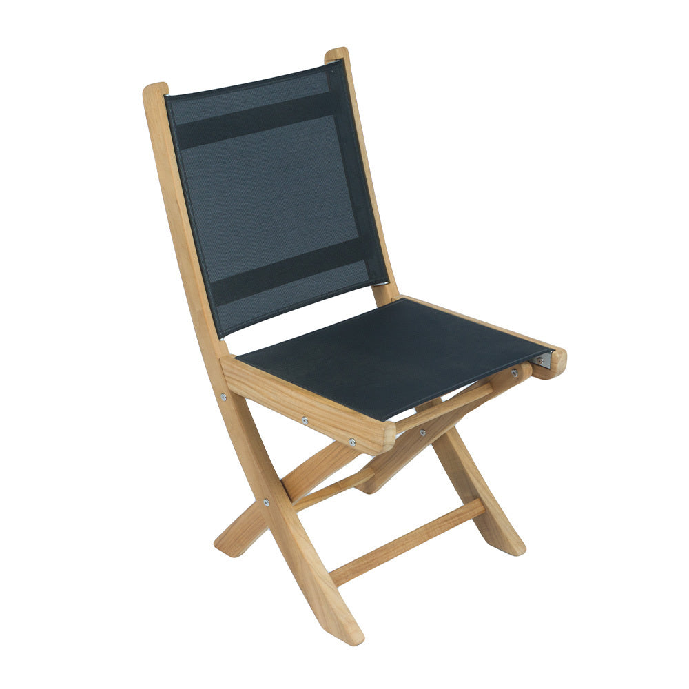 Royal Teak Sailmate Sling Folding Dining Side Chair
