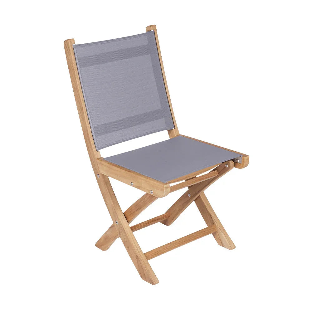 Royal Teak Sailmate Sling Folding Dining Side Chair