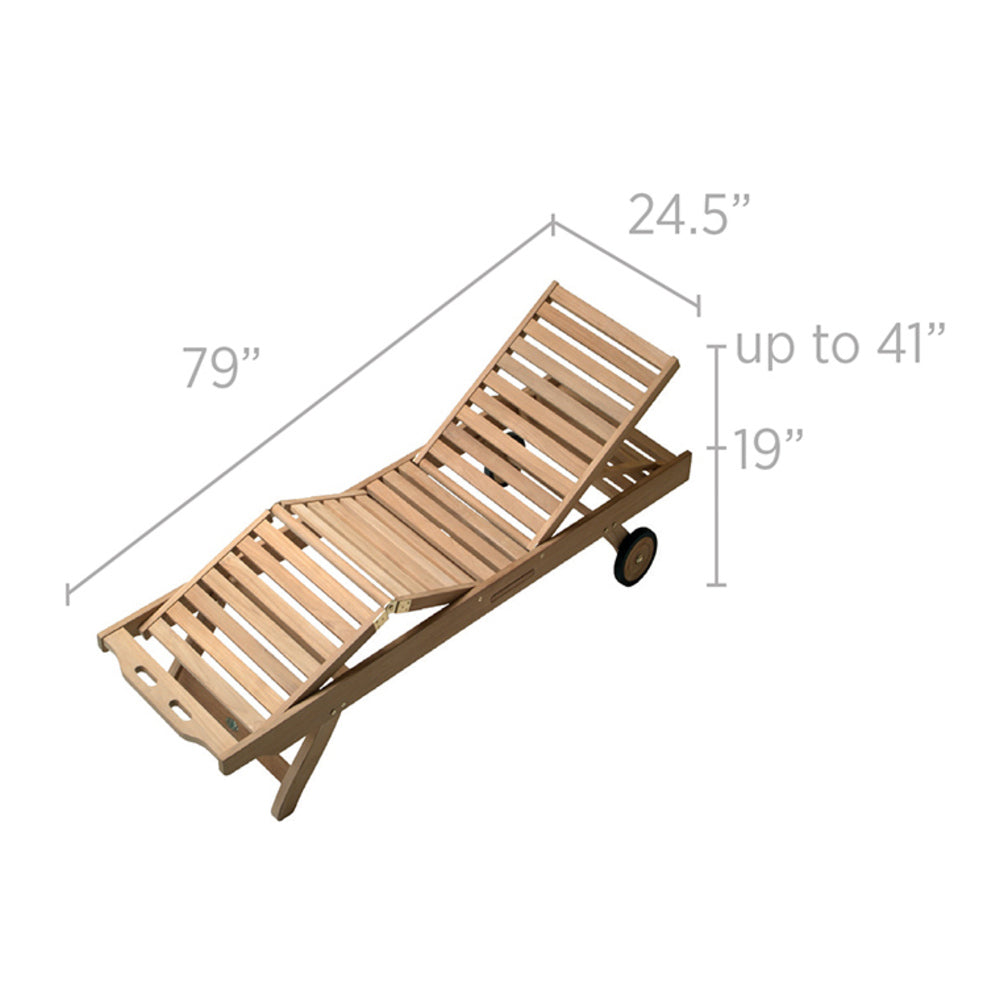 Royal Teak Sun Bed Chaise Lounge