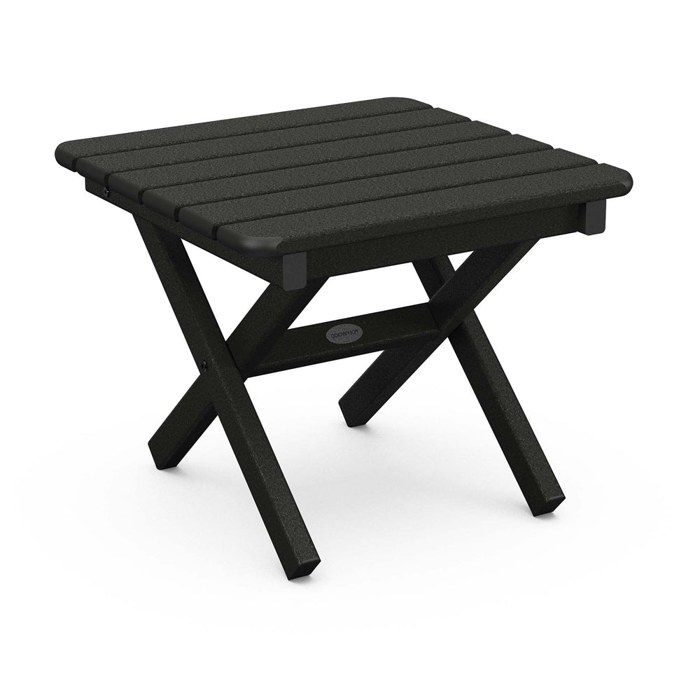 POLYWOOD 18" Square Side Table - Black